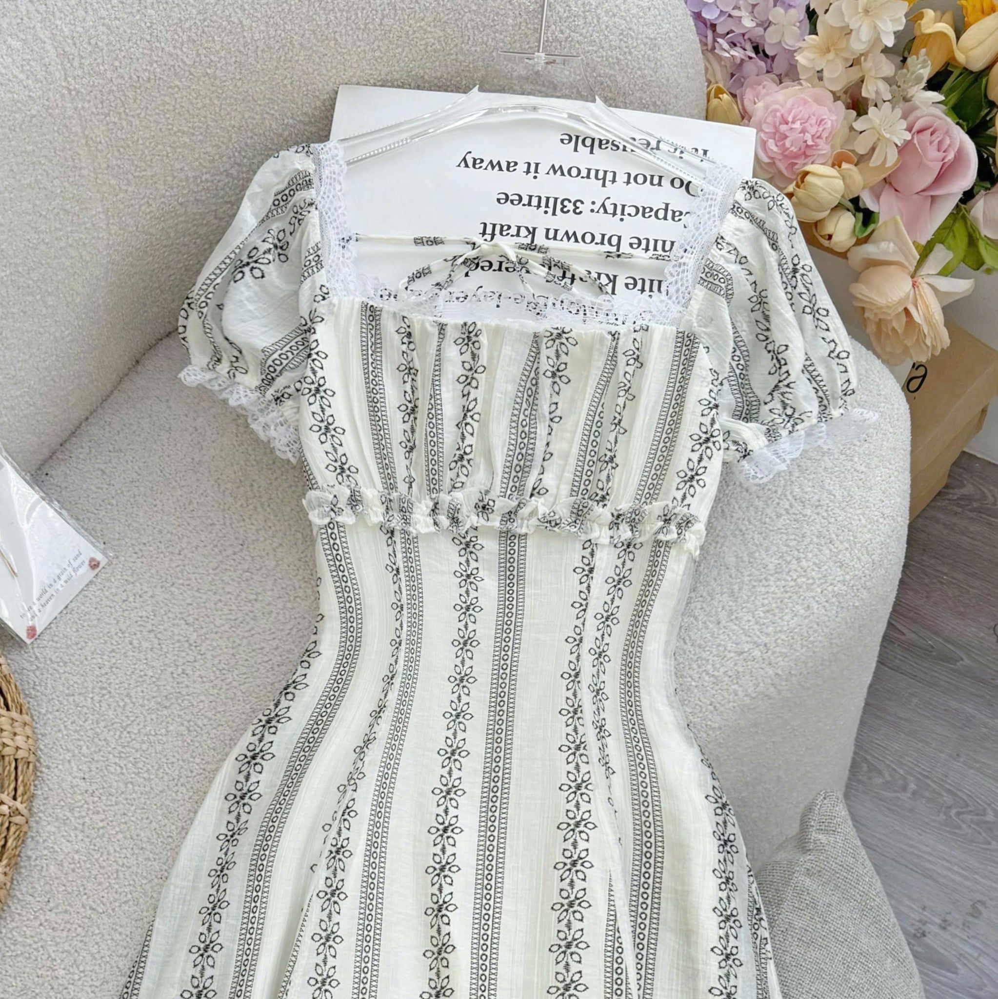 Đầm Thiết Kế Cổ Vuông Dáng Xòe Dài Đầm Đi Tiệc TuTu Store Mã D1881