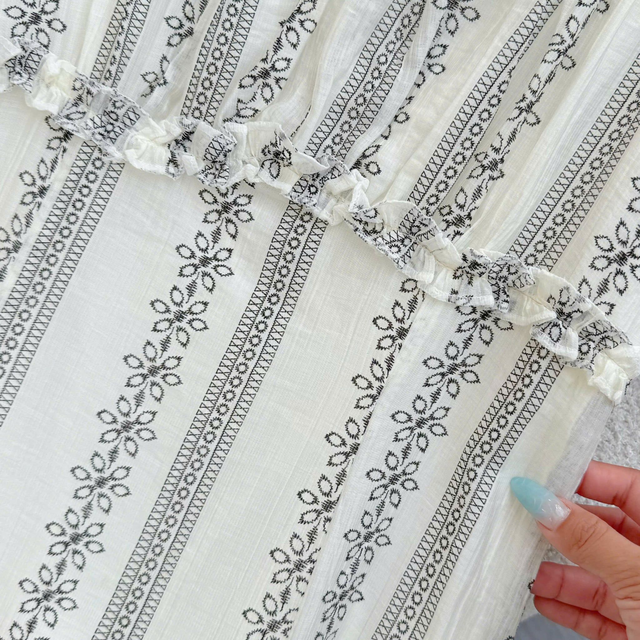 Đầm Thiết Kế Cổ Vuông Dáng Xòe Dài Đầm Đi Tiệc TuTu Store Mã D1881