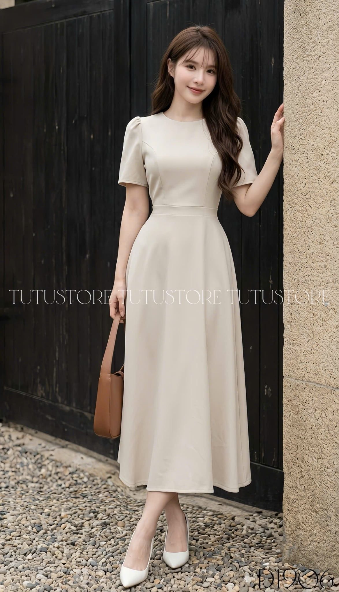 Đầm Thiết Cổ Tròn Dáng Dài Xòe Đầm Đi Tiệc TuTu Store Mã D1906