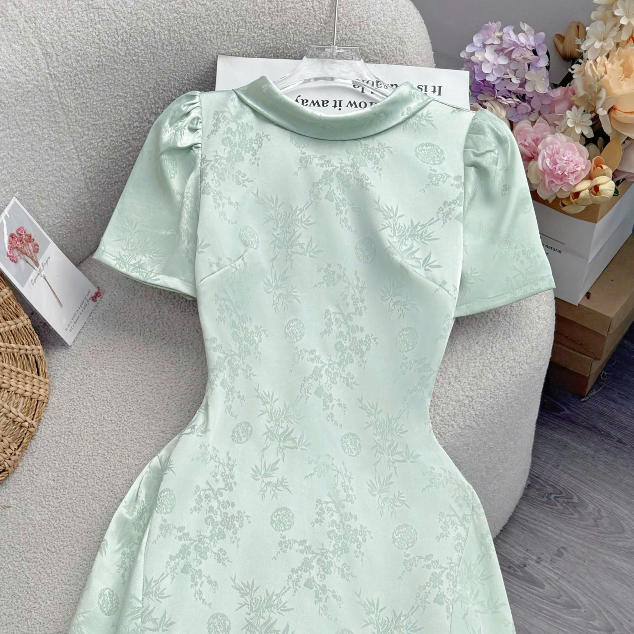 Đầm Thiết Kế Cổ Tròn Dáng Dài Đầm Đi Tiệc TuTu Store Mã D1911