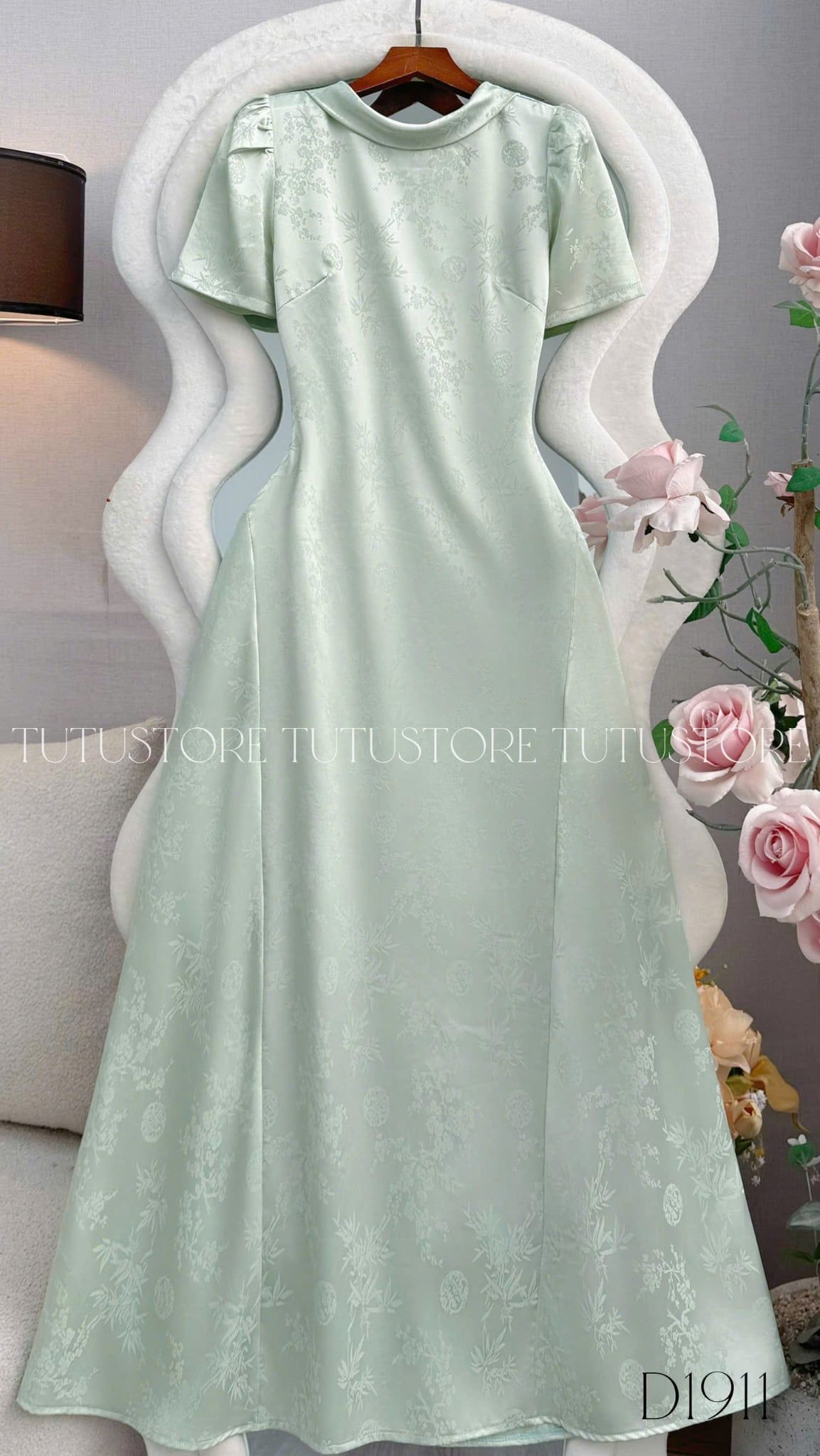 Đầm Thiết Kế Cổ Tròn Dáng Dài Đầm Đi Tiệc TuTu Store Mã D1911