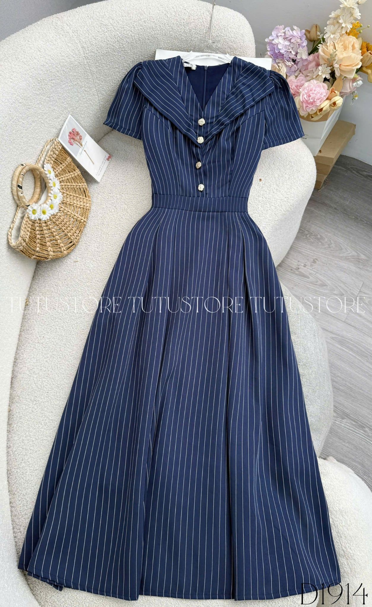 Đầm Thiết Kế Cổ Chữ V Dáng Dài Đi Tiệc TuTu Store Mã D1914