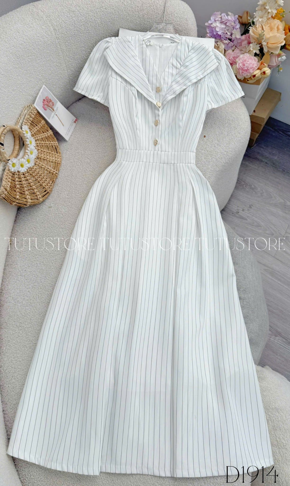 Đầm Thiết Kế Cổ Chữ V Dáng Dài Đi Tiệc TuTu Store Mã D1914
