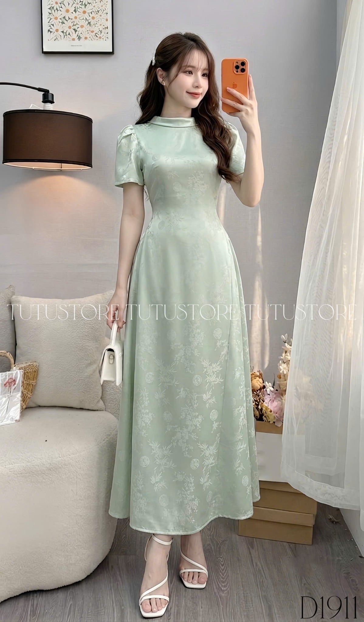 Đầm Thiết Kế Cổ Tròn Dáng Dài Đầm Đi Tiệc TuTu Store Mã D1911