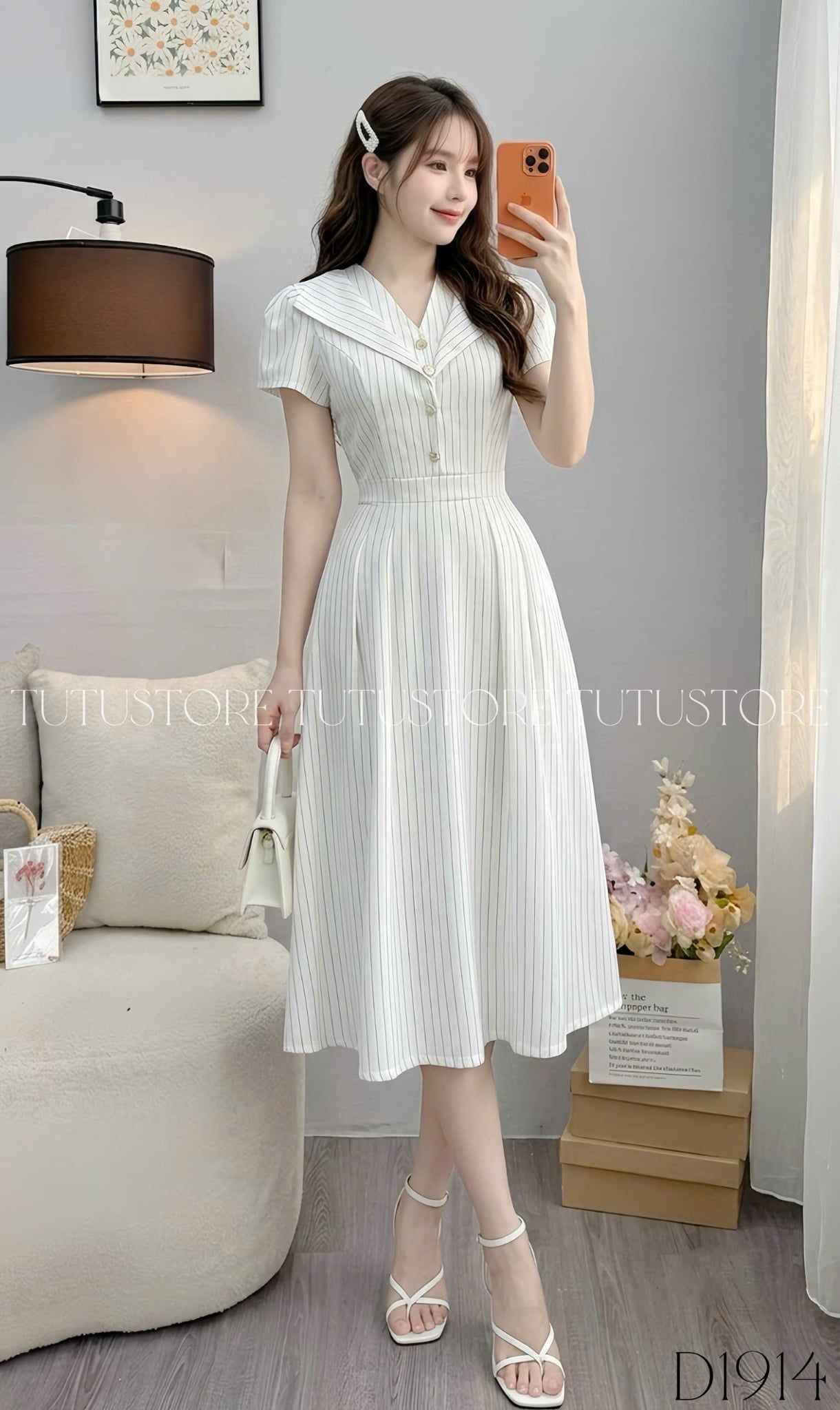 Đầm Thiết Kế Cổ Chữ V Dáng Dài Đi Tiệc TuTu Store Mã D1914