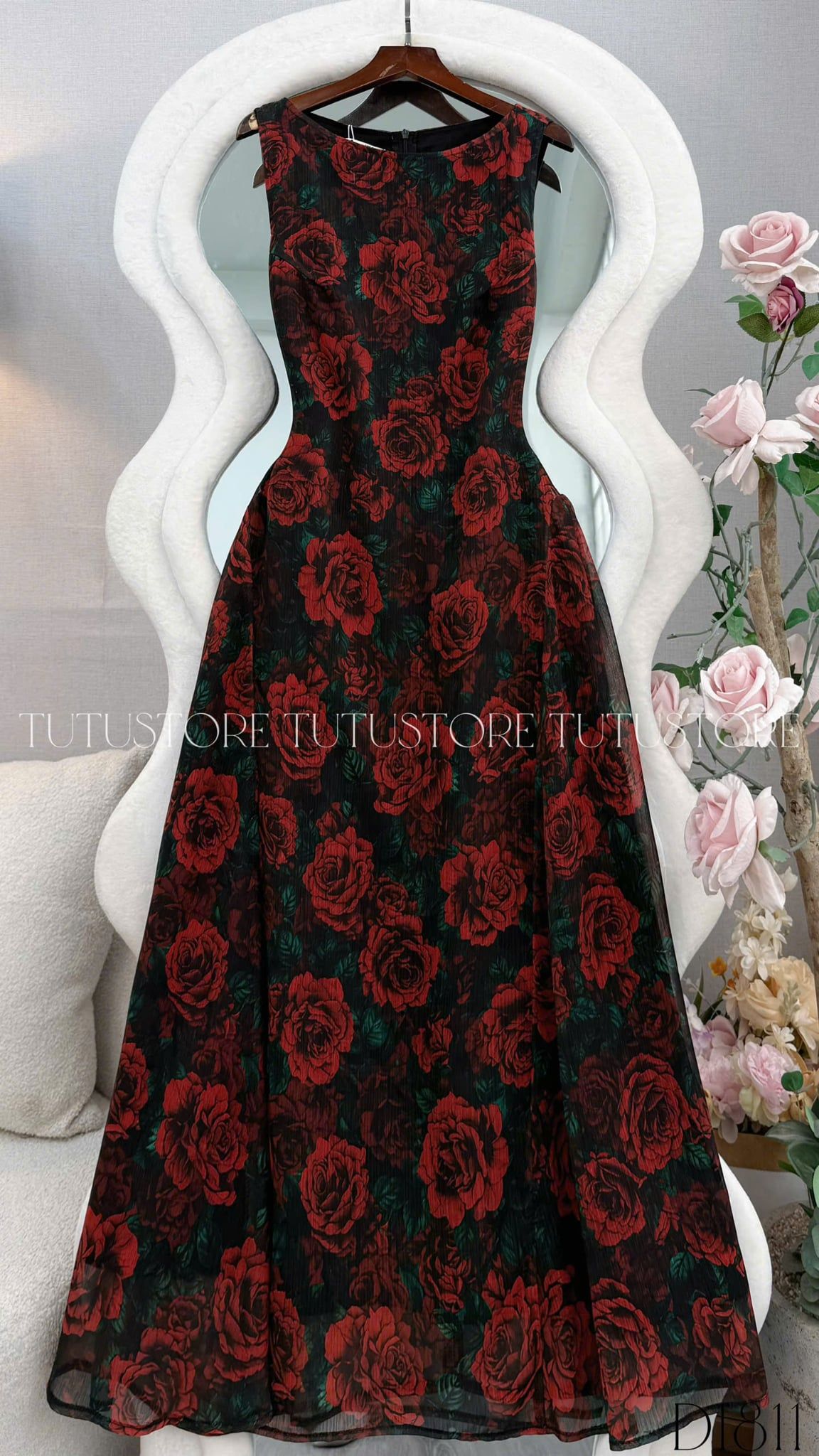 Đầm Thiết Kế Cổ Thuyền Dáng Dài Đơn Giản Đi Chơi TuTu Store Mã D1811