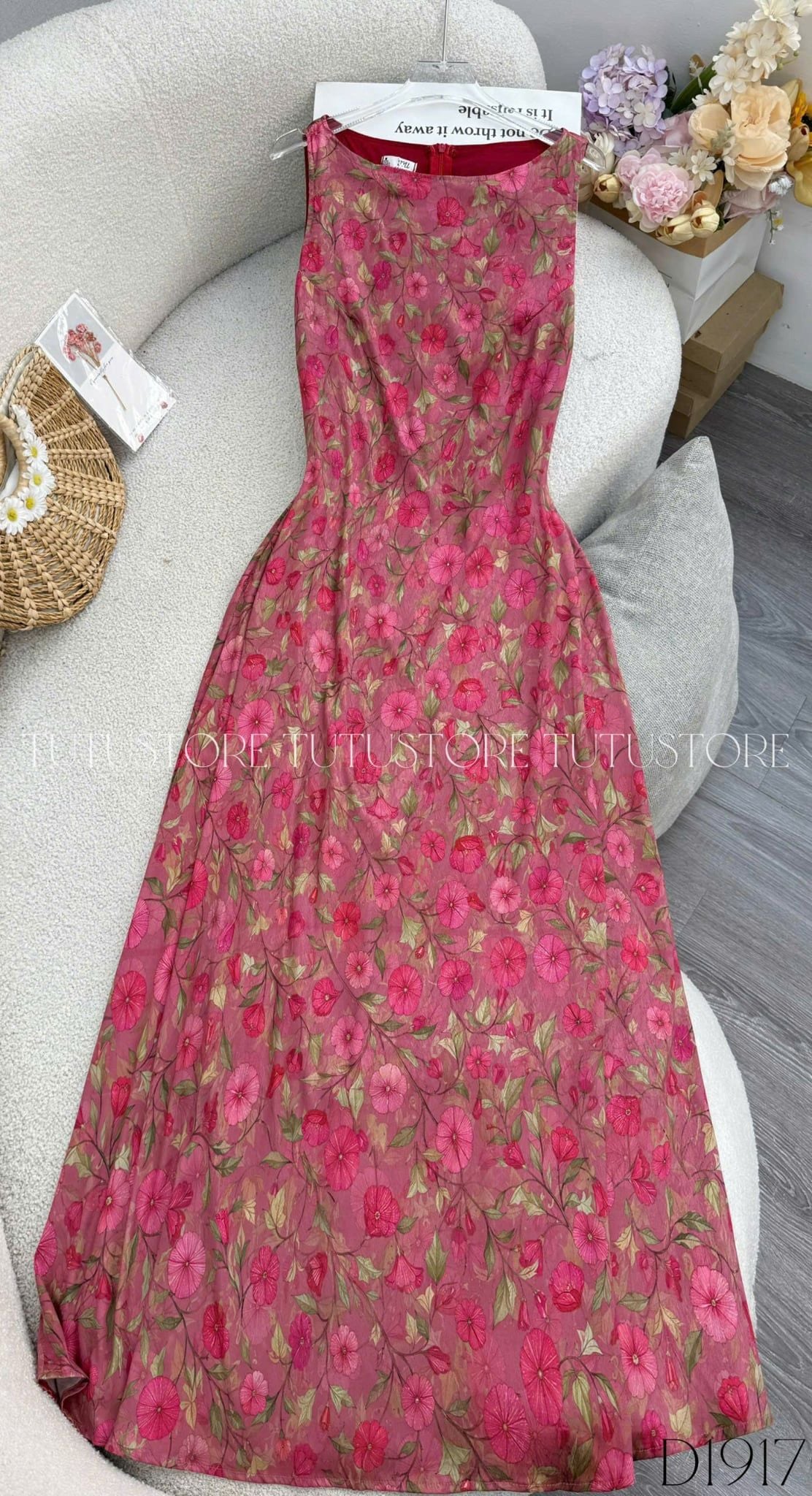 Đầm Thiết Kế Cổ Thuyền Hai Dây Dáng Dài Đầm Đi Tiệc TuTu Store Mã D1917