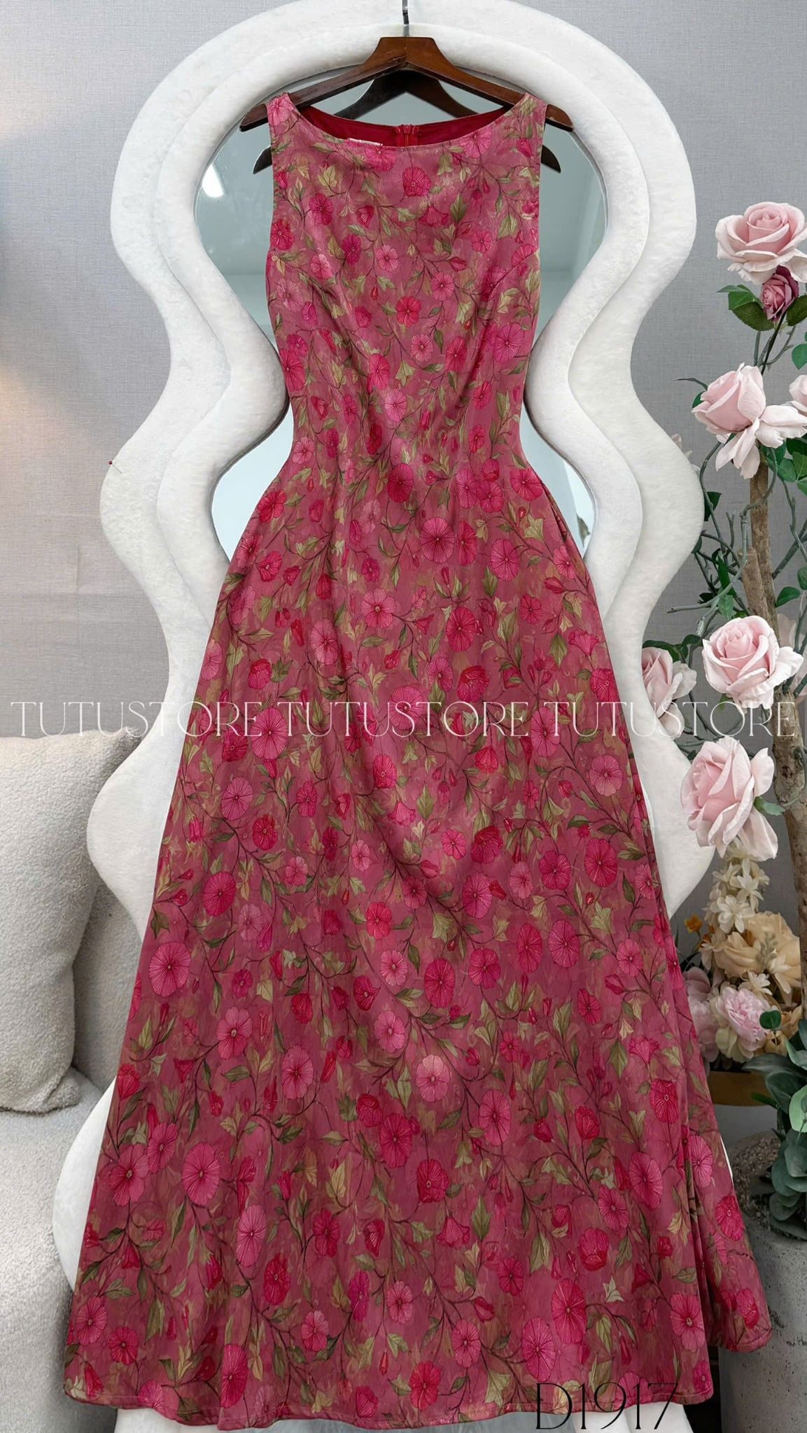 Đầm Thiết Kế Cổ Thuyền Hai Dây Dáng Dài Đầm Đi Tiệc TuTu Store Mã D1917