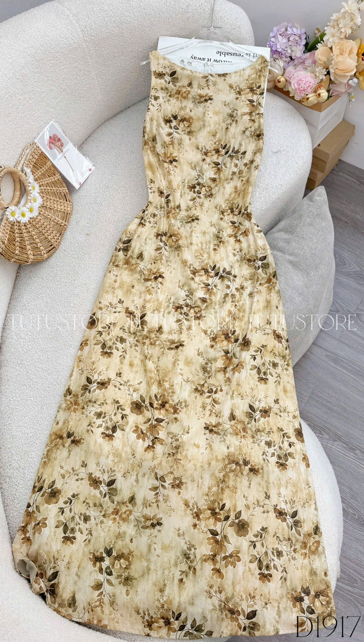 Đầm Thiết Kế Cổ Thuyền Hai Dây Dáng Dài Đầm Đi Tiệc TuTu Store Mã D1917