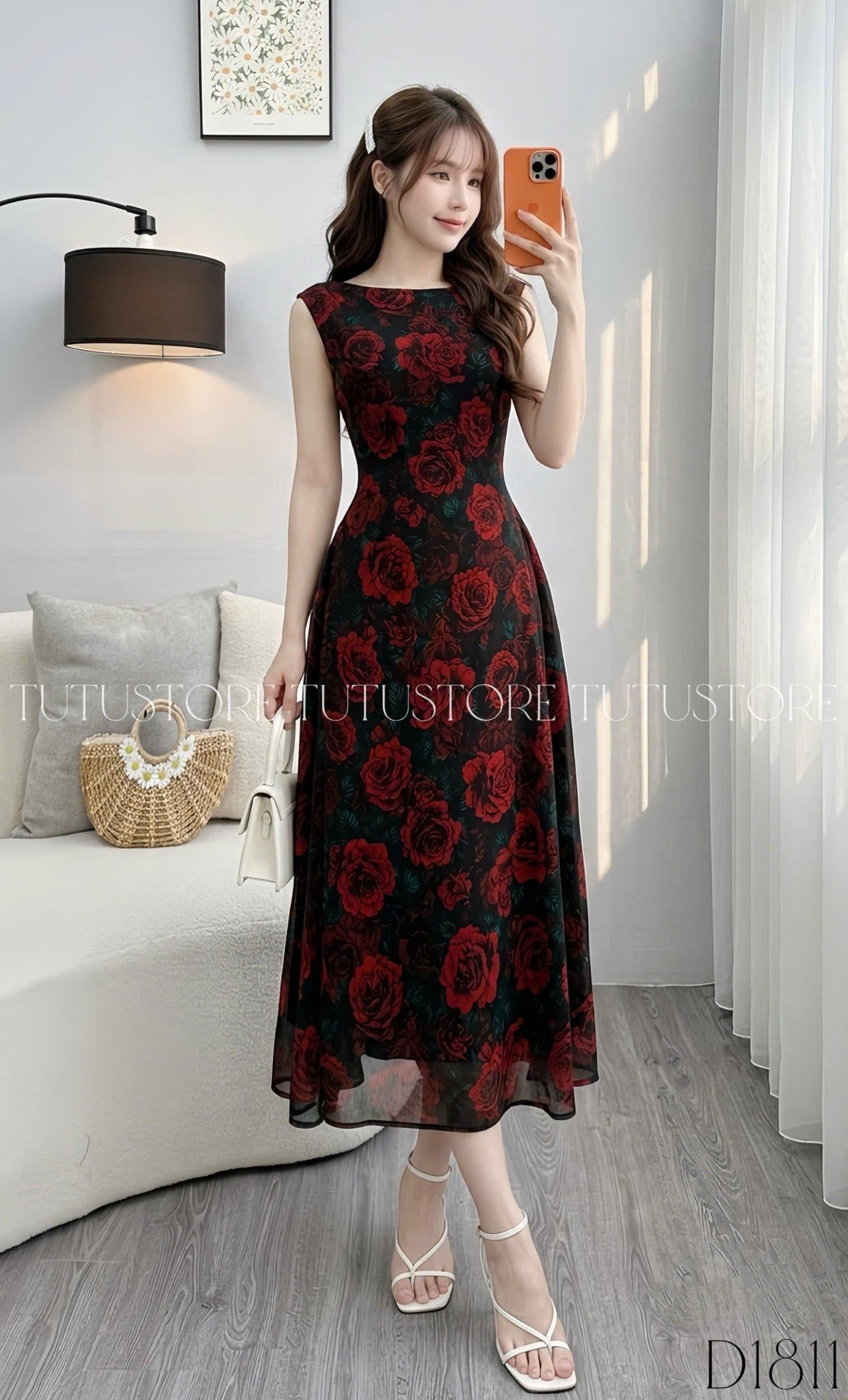 Đầm Thiết Kế Cổ Thuyền Dáng Dài Đơn Giản Đi Chơi TuTu Store Mã D1811