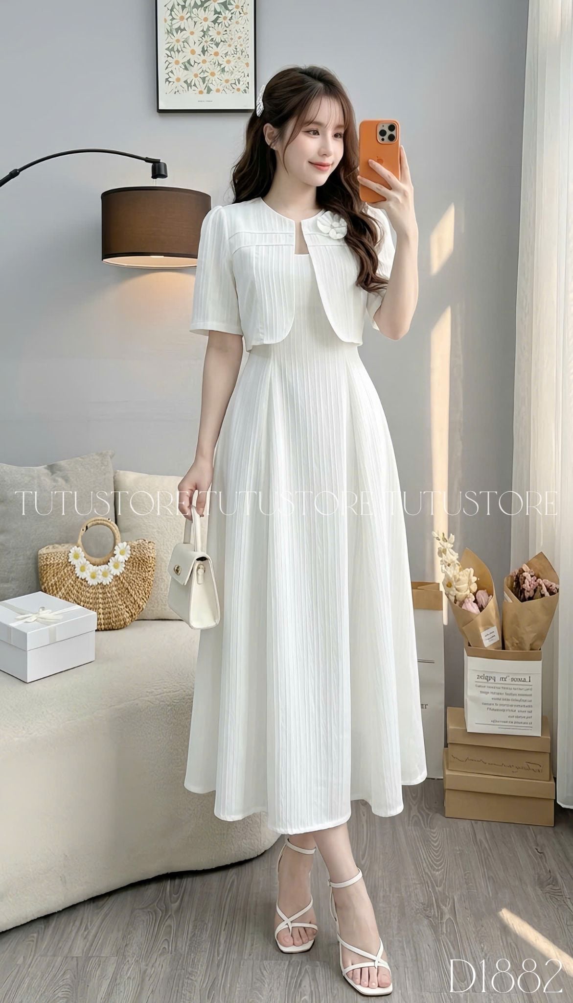 Đầm Thiết Kế Tay Lỡ Dáng Dài Đầm Đi Tiệc TuTu Store Mã D1882