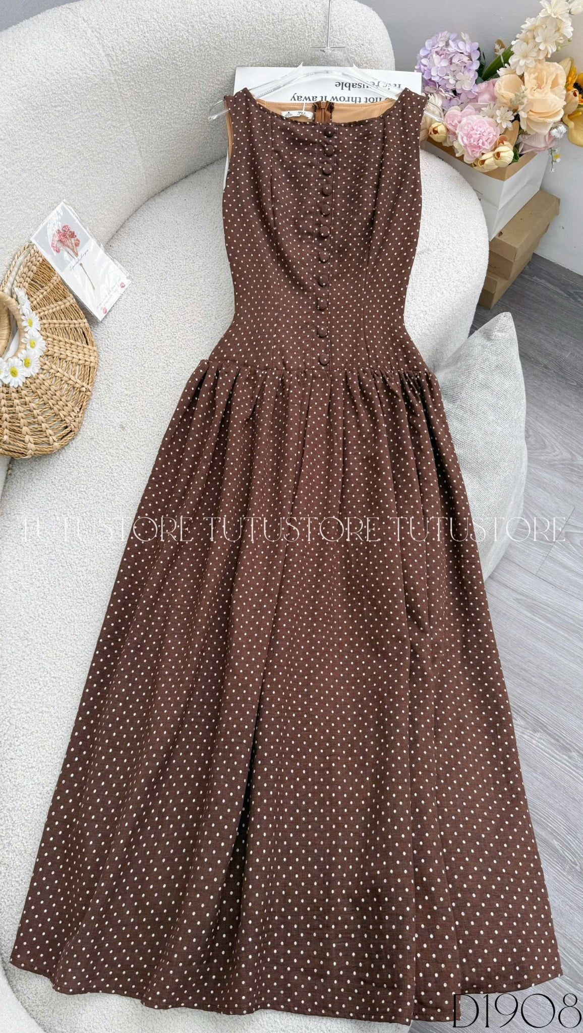 Đầm Thiết Kế Cổ Thuyền Hai Dây Bản To Đầm Đi Tiệc TuTu Store Mã D1908