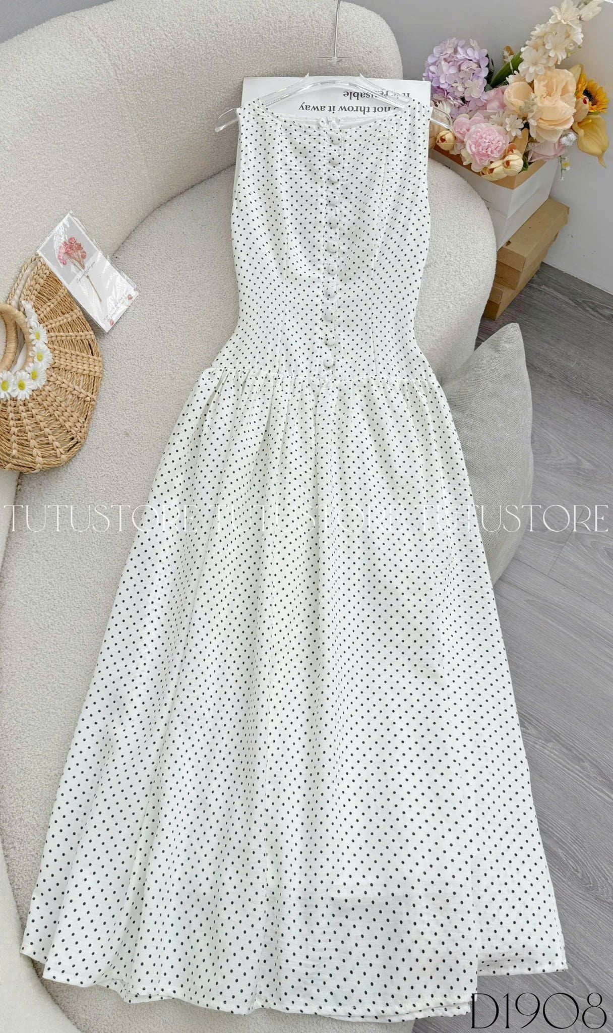 Đầm Thiết Kế Cổ Thuyền Hai Dây Bản To Đầm Đi Tiệc TuTu Store Mã D1908
