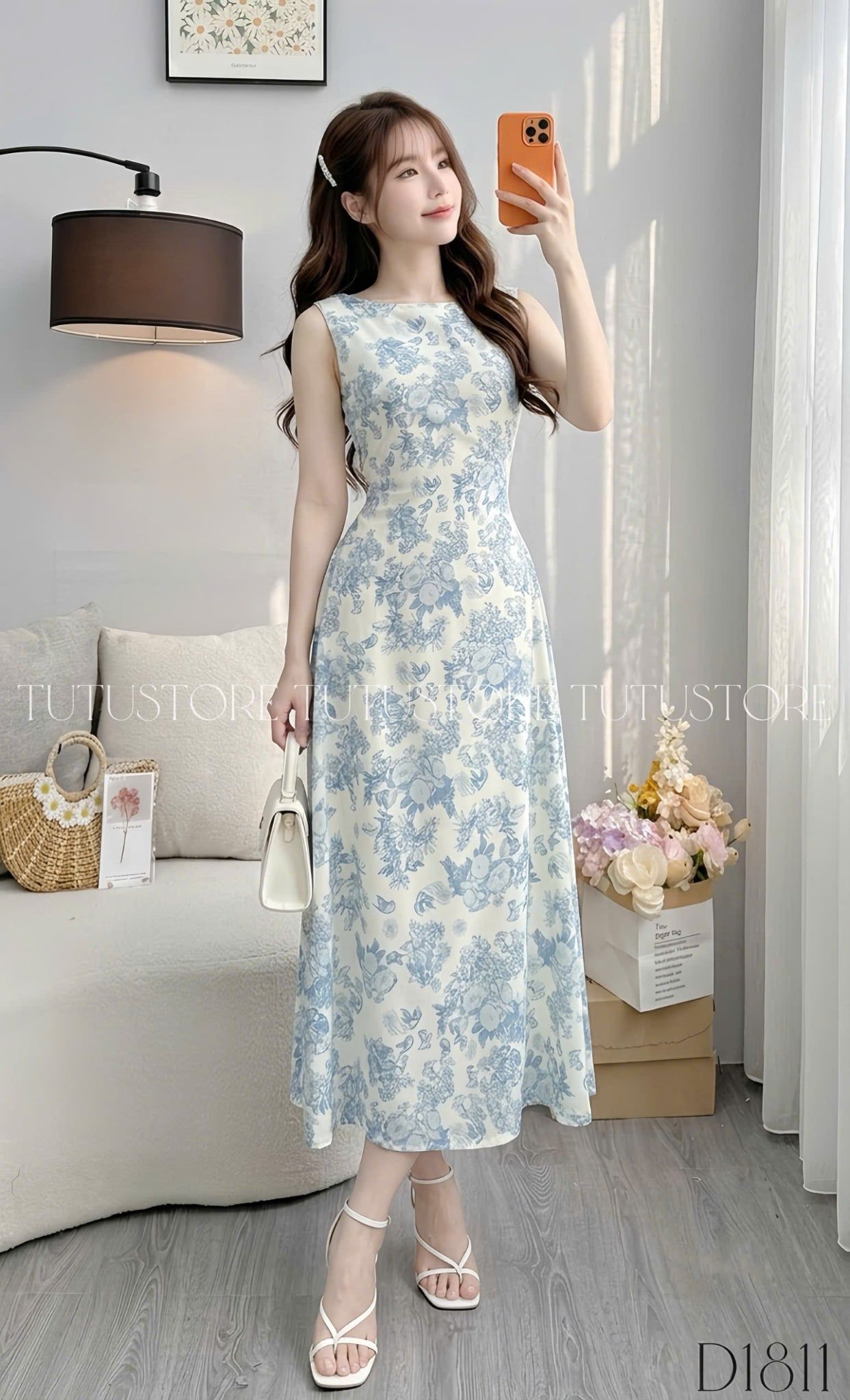 Đầm Thiết Kế Cổ Thuyền Dáng Dài Đơn Giản Đi Chơi TuTu Store Mã D1811