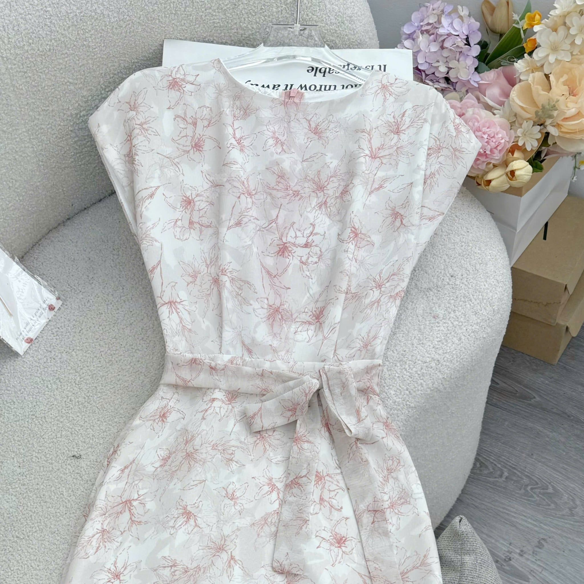 Đầm Thiết Kế Cổ Thuyền Chiết Eo Dáng Dài Đầm Đi Tiệc TuTu Store Mã D1929