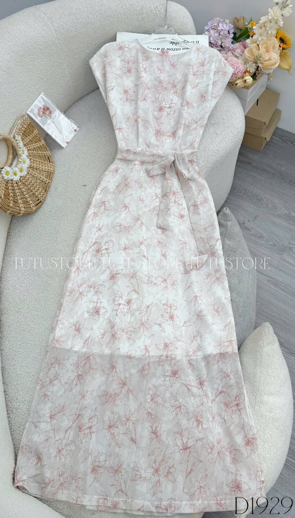 Đầm Thiết Kế Cổ Thuyền Chiết Eo Dáng Dài Đầm Đi Tiệc TuTu Store Mã D1929