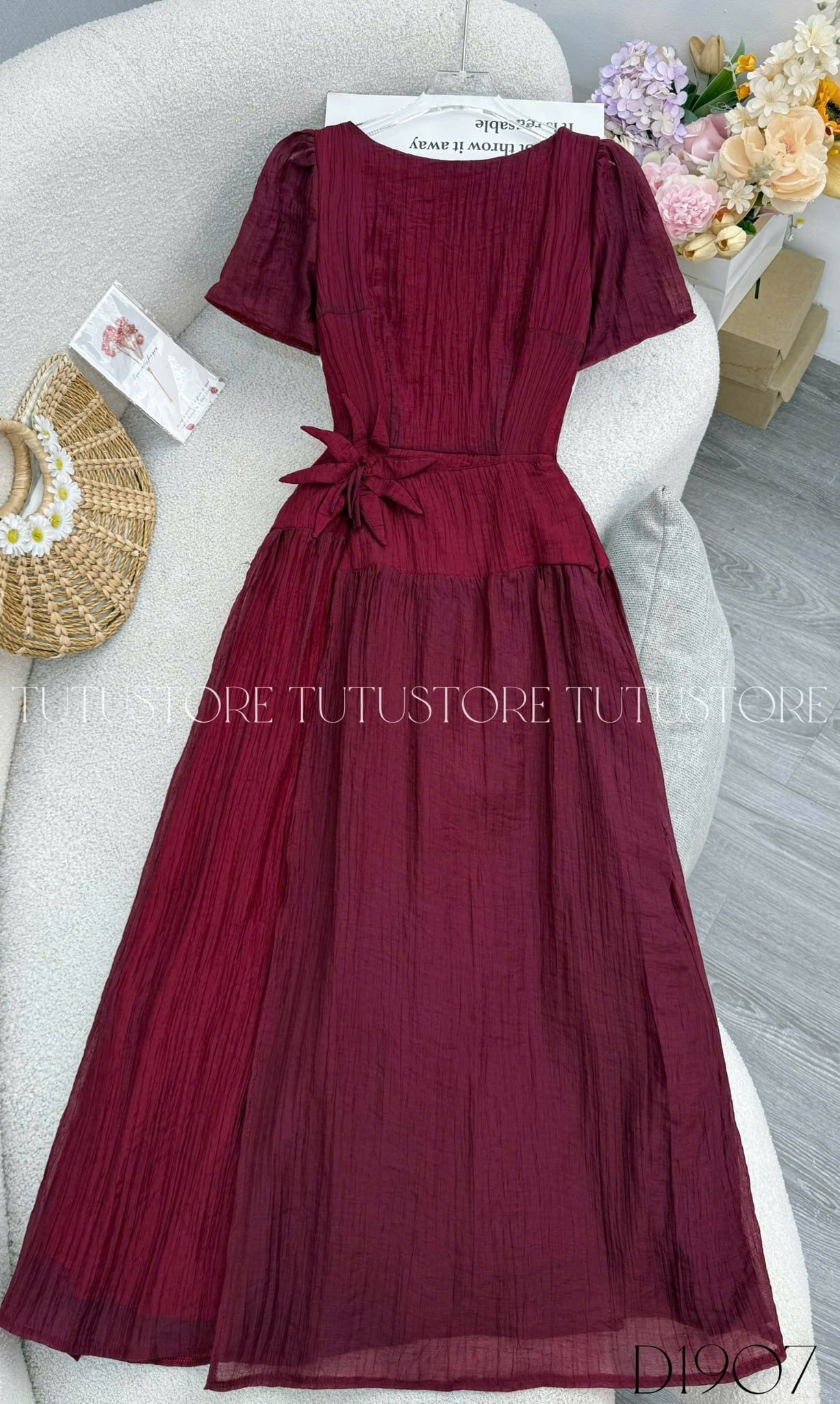 Đầm Thiết Kế Cổ Thuyền Dáng Dài Đầm Đi Tiệc TuTu Store Mã D1907