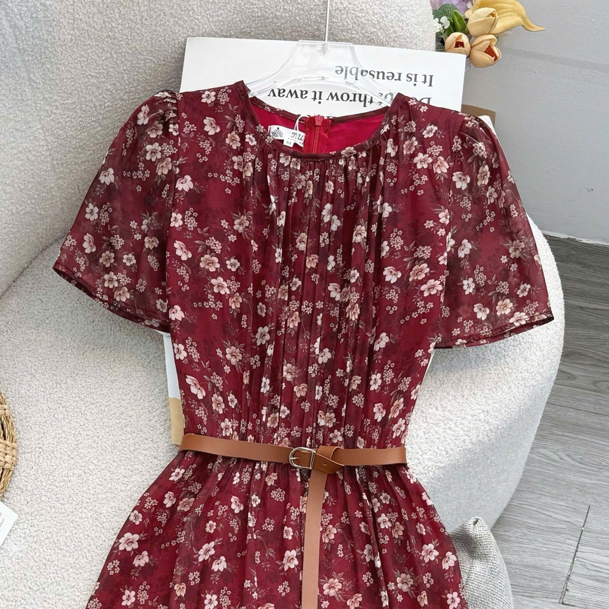 Đầm Thiết Kế Cổ Tròn Dáng Xòe Đi Chơi TuTu Store Mã D1717