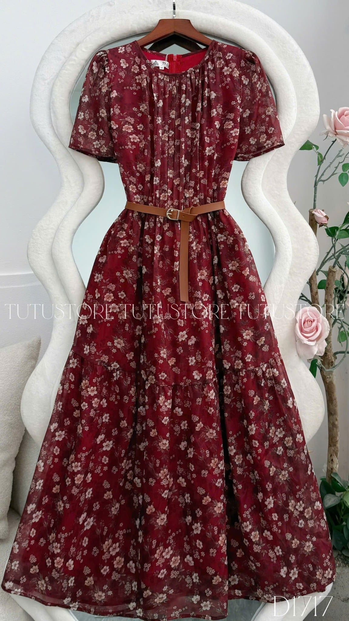 Đầm Thiết Kế Cổ Tròn Dáng Xòe Đi Chơi TuTu Store Mã D1717