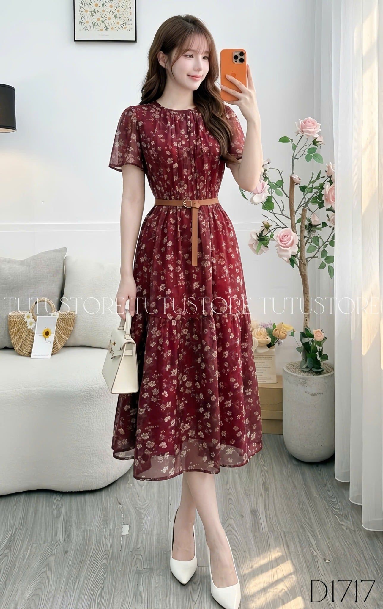 Đầm Thiết Kế Cổ Tròn Dáng Xòe Đi Chơi TuTu Store Mã D1717