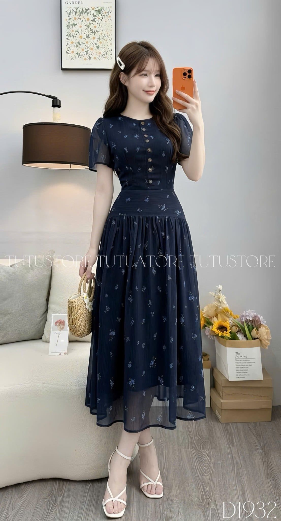Đầm Thiết Kế Cổ Tròn Dáng Xòe Đầm Đi Tiệc TuTu Store Mã D1932