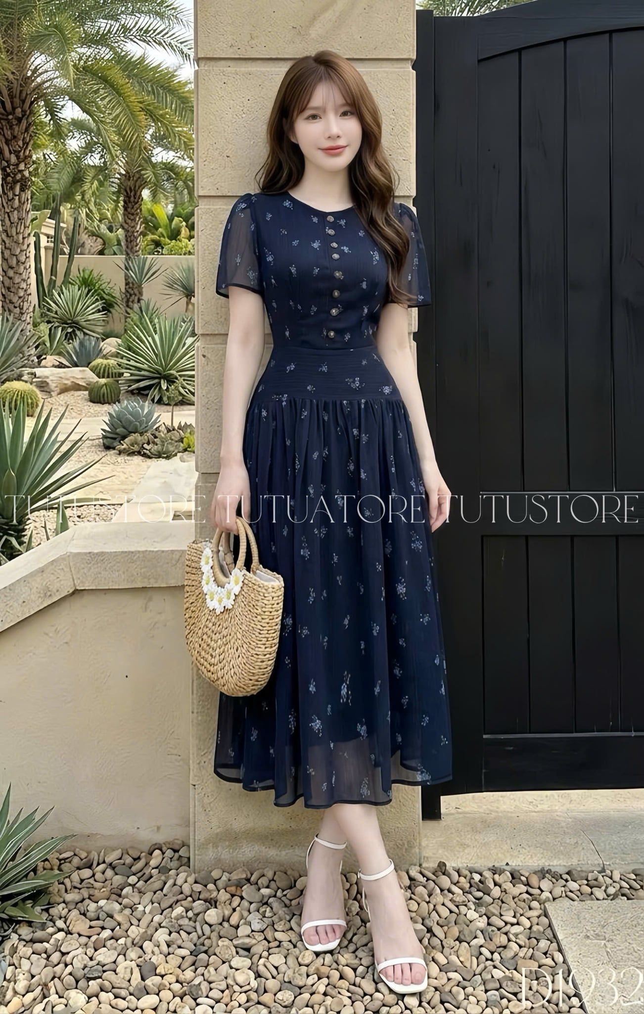 Đầm Thiết Kế Cổ Tròn Dáng Xòe Đầm Đi Tiệc TuTu Store Mã D1932