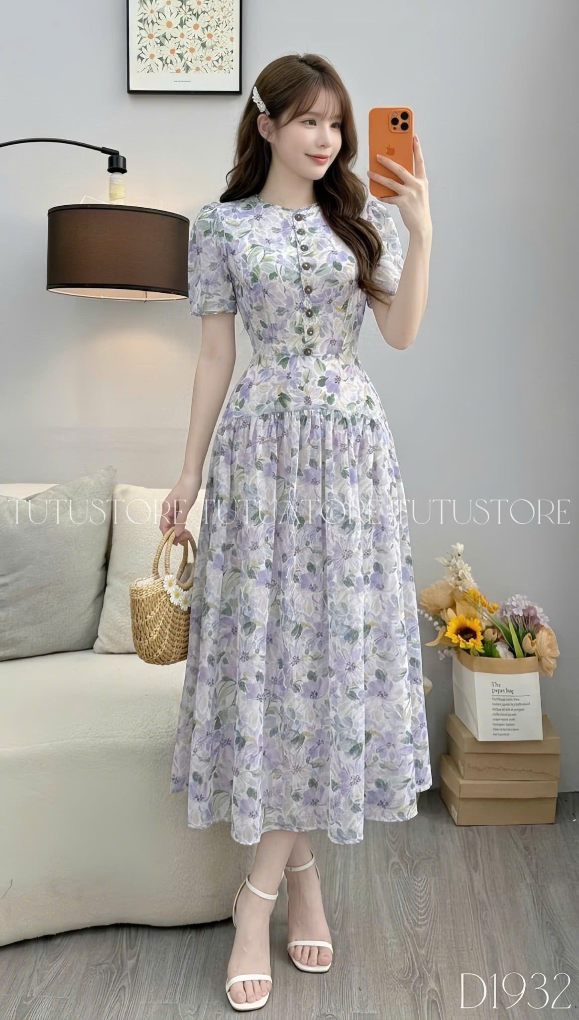 Đầm Thiết Kế Cổ Tròn Dáng Xòe Đầm Đi Tiệc TuTu Store Mã D1932