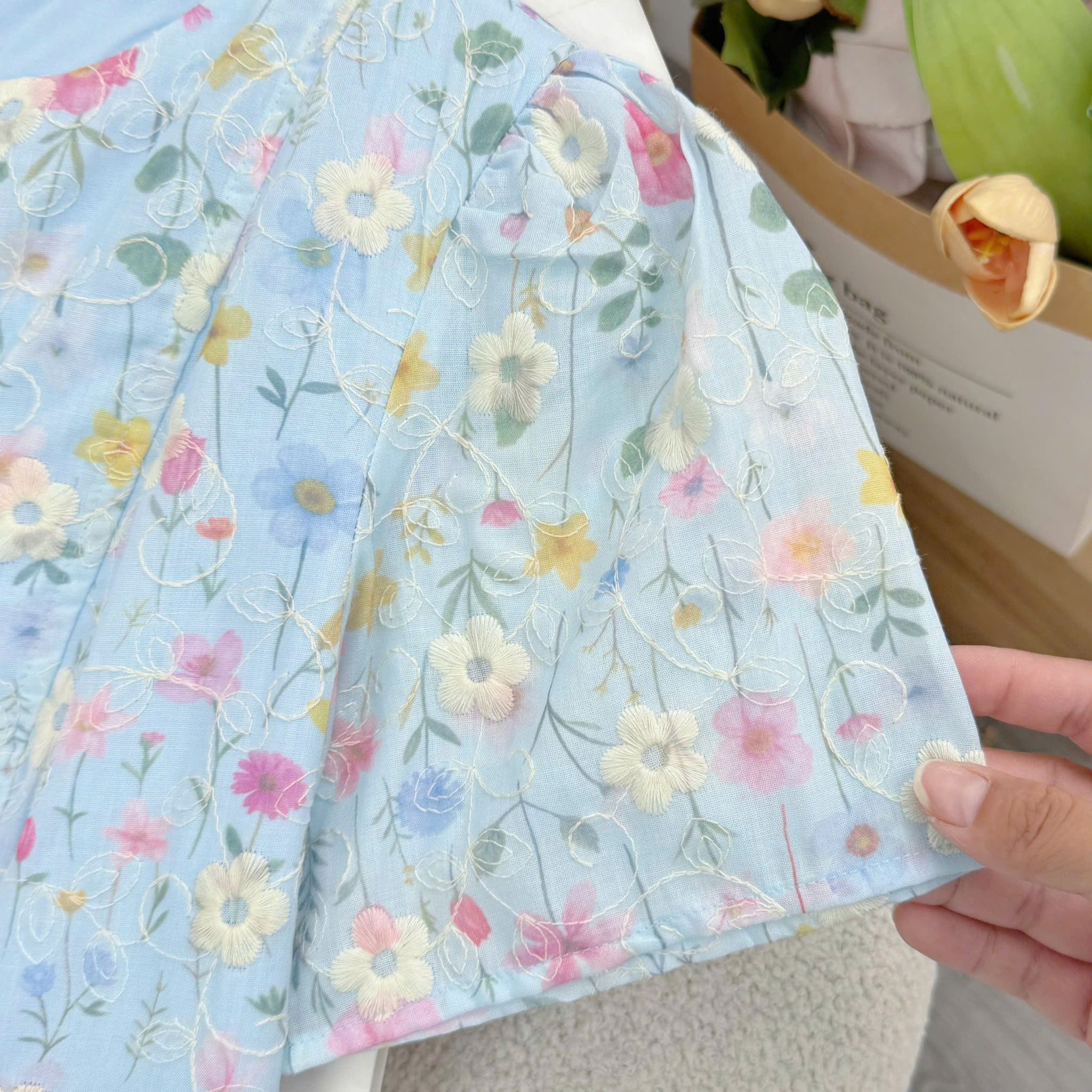 Đầm Thiết Kế Cổ Tròn Dáng Chữ A Đính Nút Kiểu Đầm Đi Tiệc TuTu Store Mã D1930