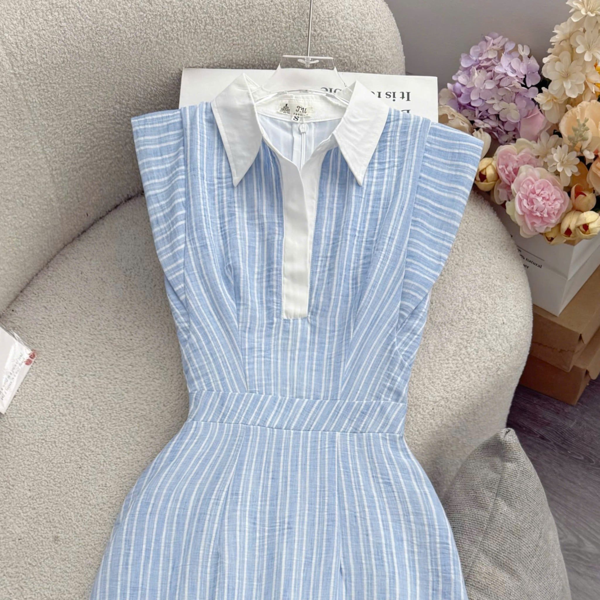 Đầm Thiết Kế Cổ Sơ Mi Dáng Xòe Nhẹ Nhàng Đầm Đi Tiệc TuTu Store Mã D1940
