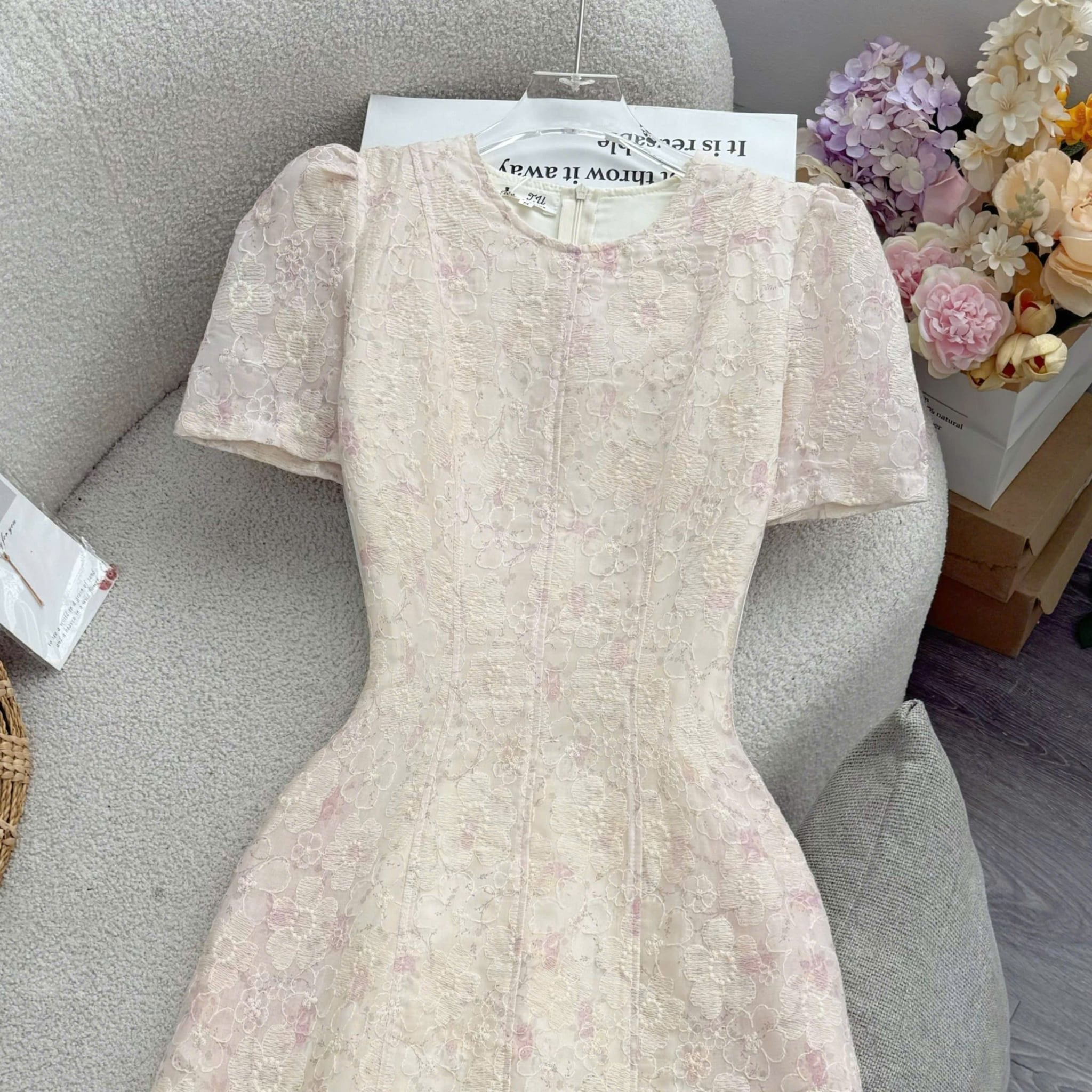 Đầm Thiết Kế Cổ Tròn Dáng A Dài Đầm Đi Tiệc TuTu Store Mã D1934