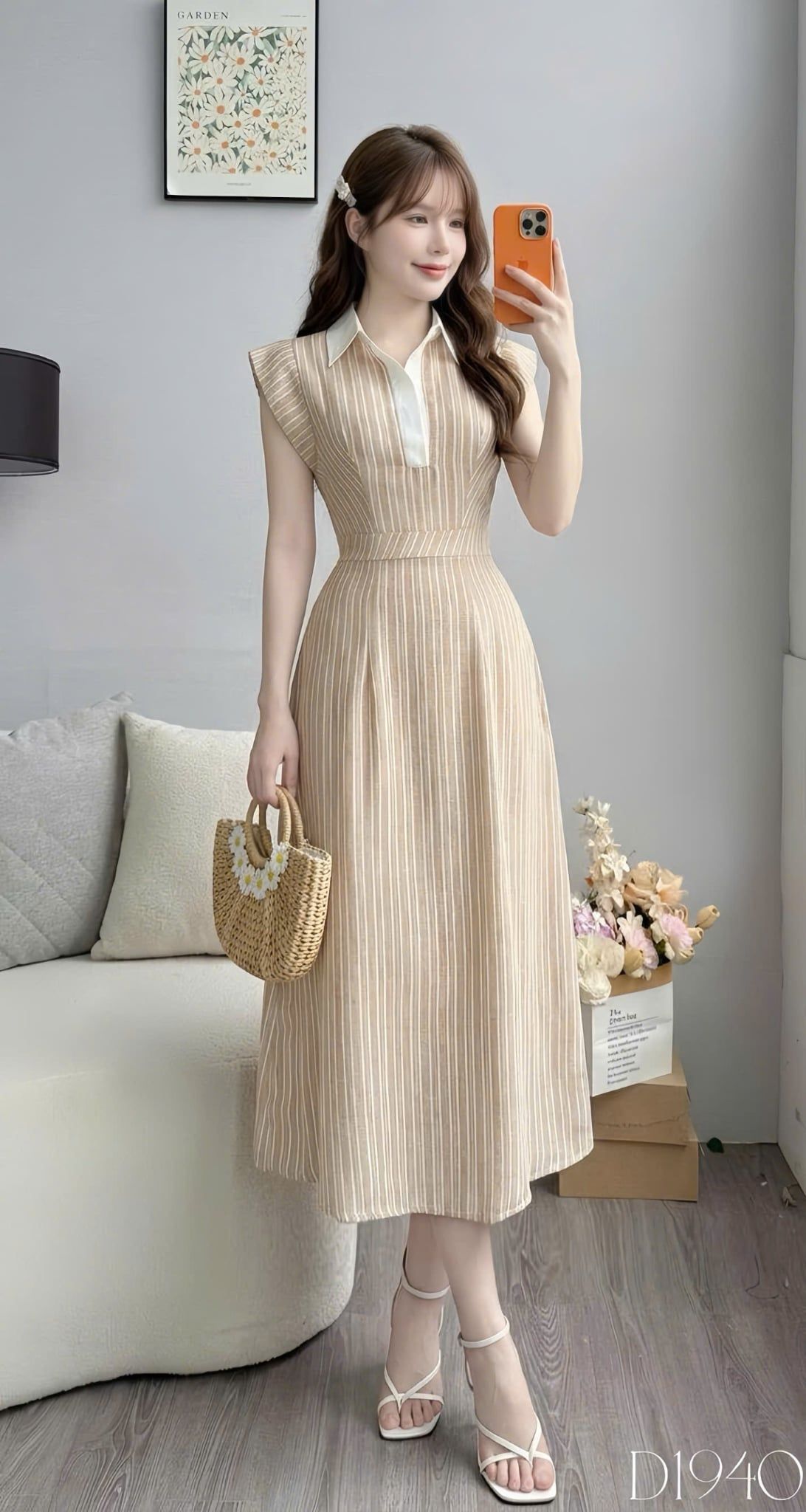 Đầm Thiết Kế Cổ Sơ Mi Dáng Xòe Nhẹ Nhàng Đầm Đi Tiệc TuTu Store Mã D1940