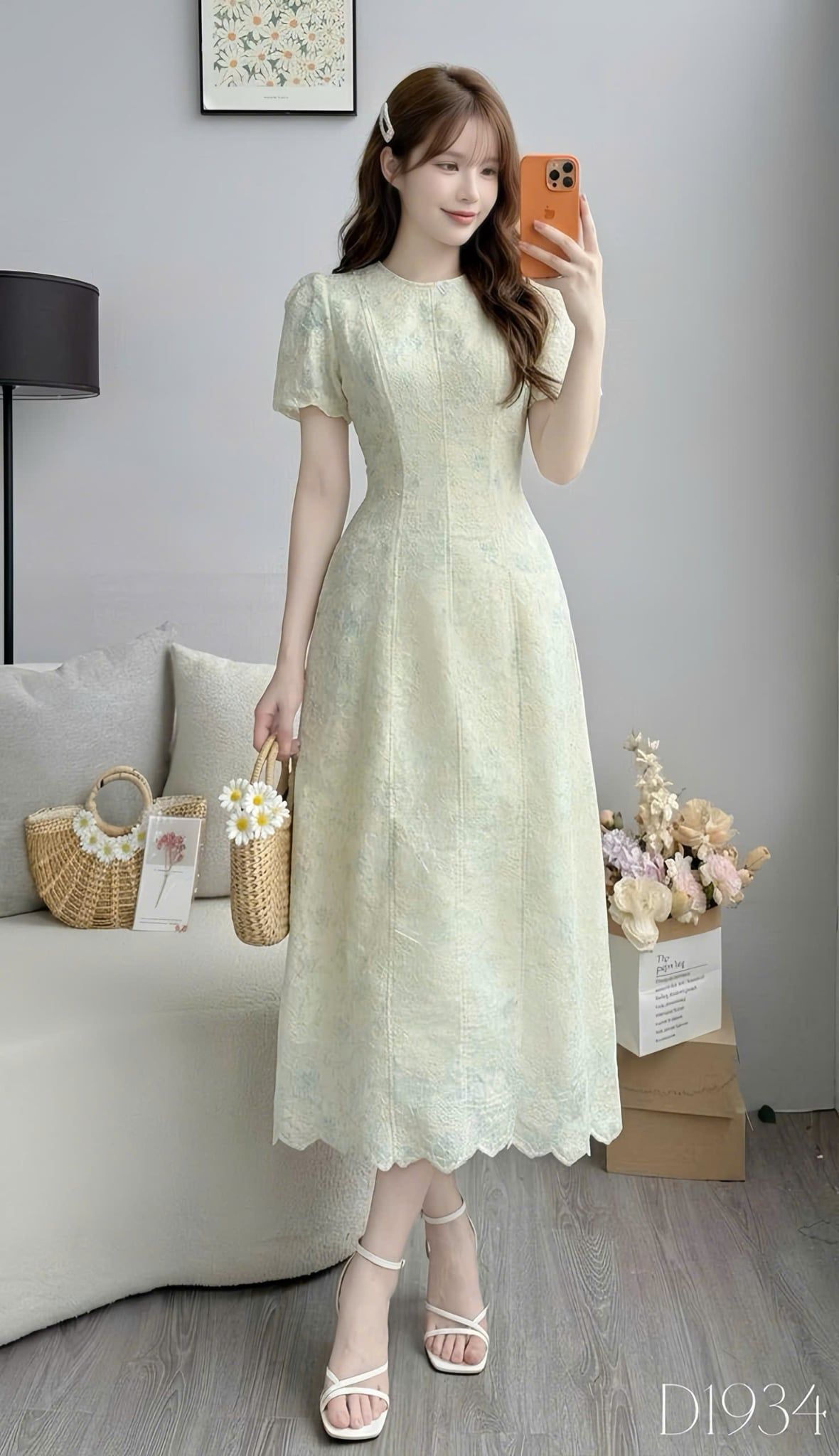 Đầm Thiết Kế Cổ Tròn Dáng A Dài Đầm Đi Tiệc TuTu Store Mã D1934