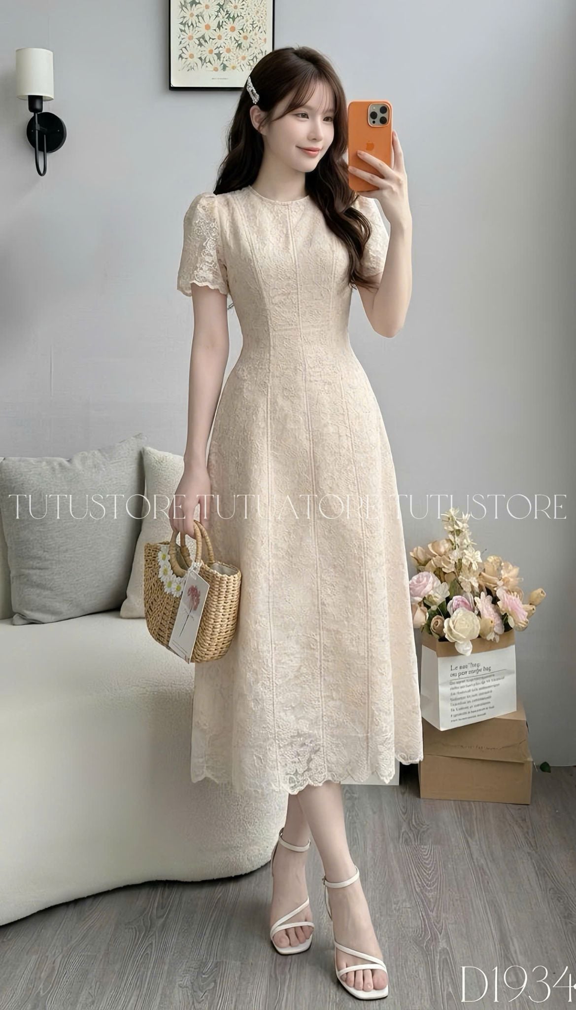 Đầm Thiết Kế Cổ Tròn Dáng A Dài Đầm Đi Tiệc TuTu Store Mã D1934