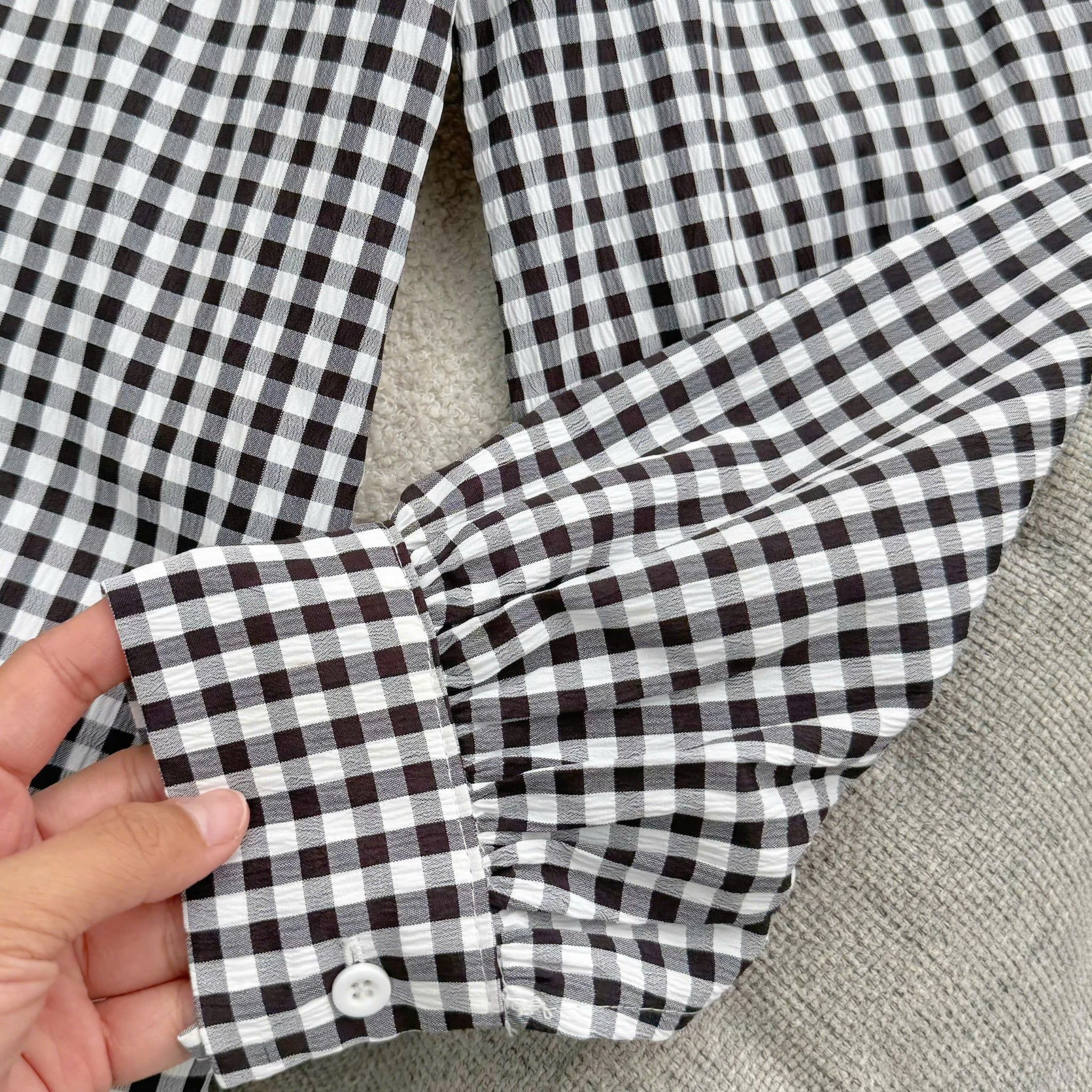 Áo Sơ Mi Thiết Kế Sọc Caro Đi Làm TuTu Store Mã A607