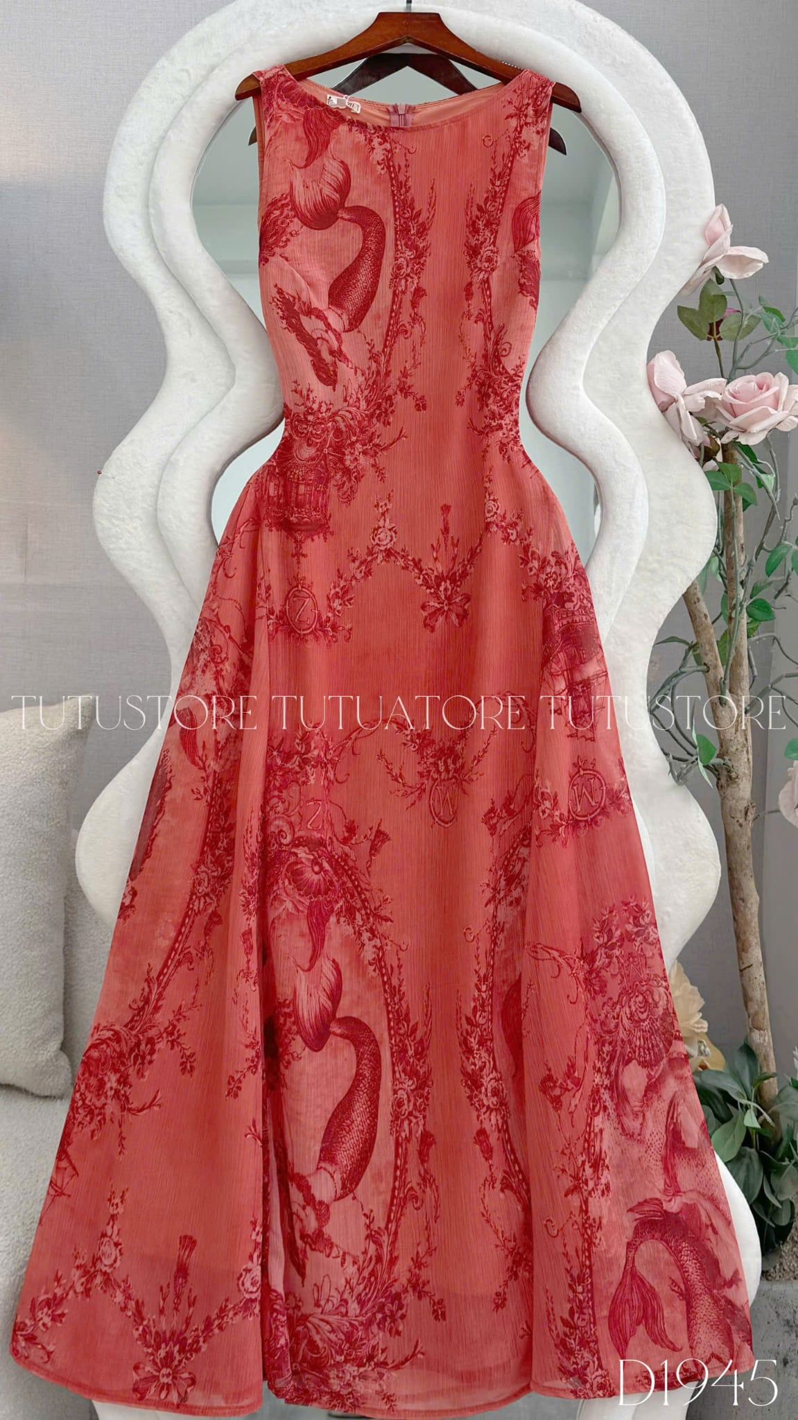 Đầm Thiết Kế Cổ Thuyền Hai Dây Hạ Hông Dáng Xòe Đầm Đi Tiệc TuTu Store Mã D1945