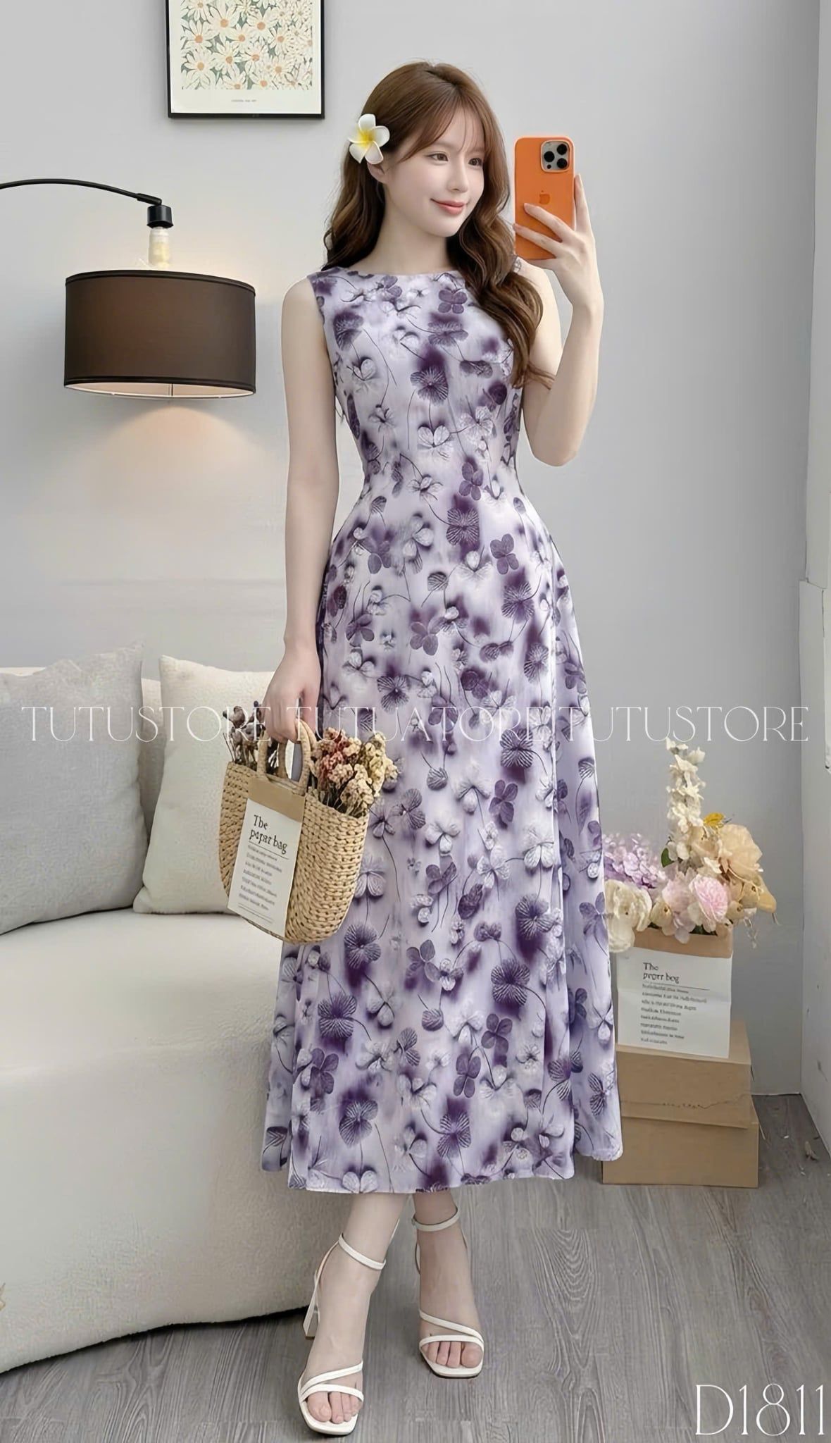 Đầm Thiết Kế Cổ Thuyền Dáng Dài Đơn Giản Đi Chơi TuTu Store Mã D1811
