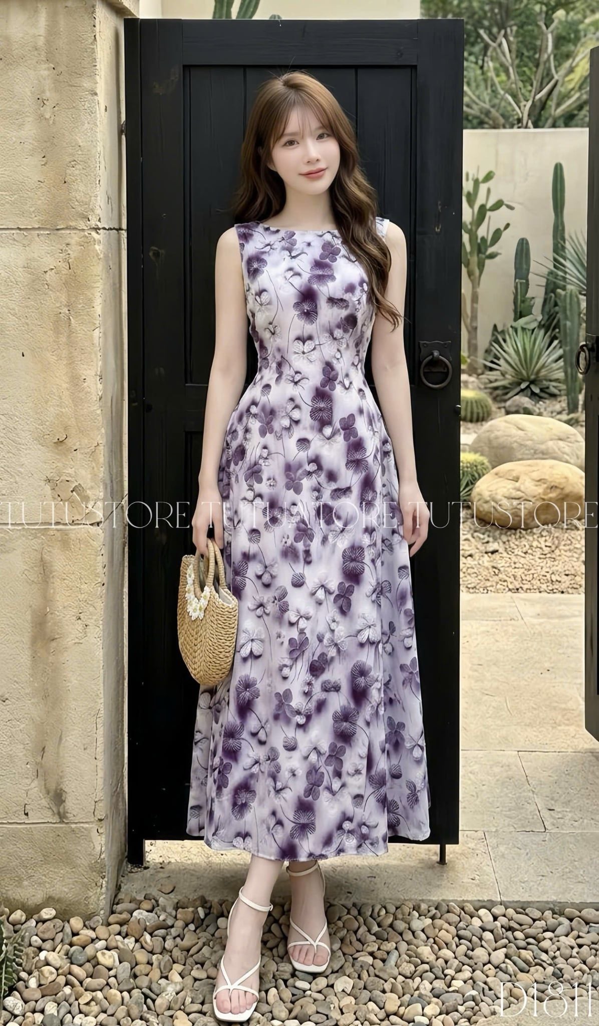 Đầm Thiết Kế Cổ Thuyền Dáng Dài Đơn Giản Đi Chơi TuTu Store Mã D1811