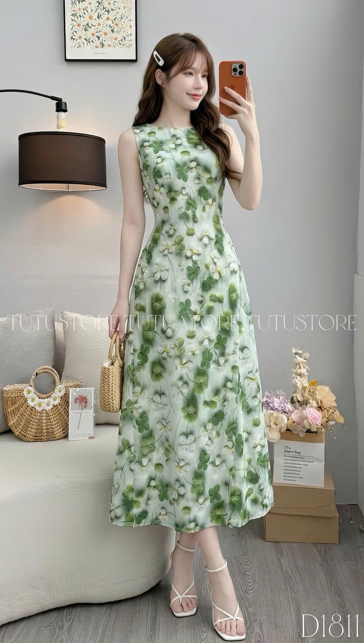 Đầm Thiết Kế Cổ Thuyền Dáng Dài Đơn Giản Đi Chơi TuTu Store Mã D1811