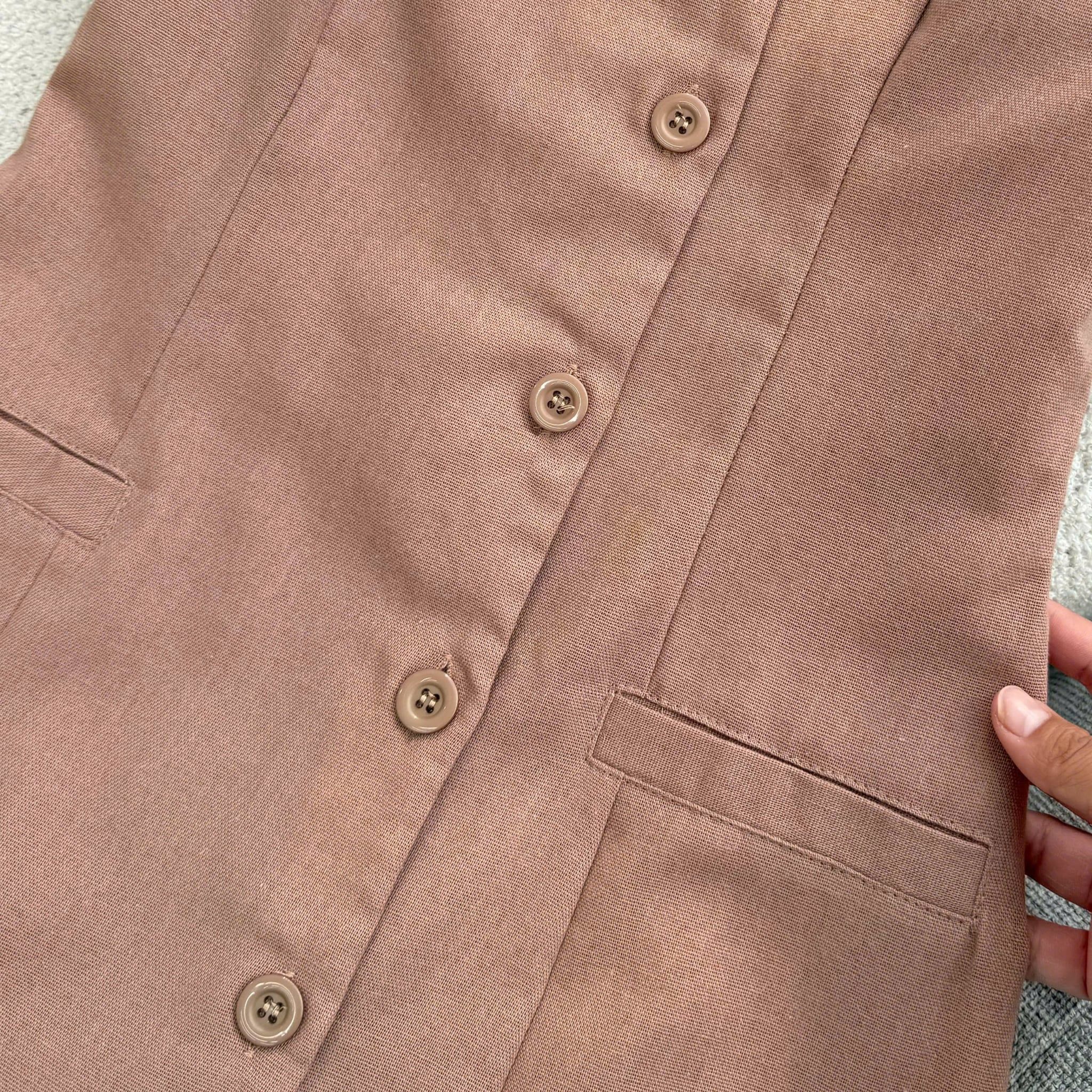 Đầm Thiết Kế Cổ Tròn Đính Nút Dáng Ngắn Basic Đầm Đi Tiệc TuTu Store Mã D1937