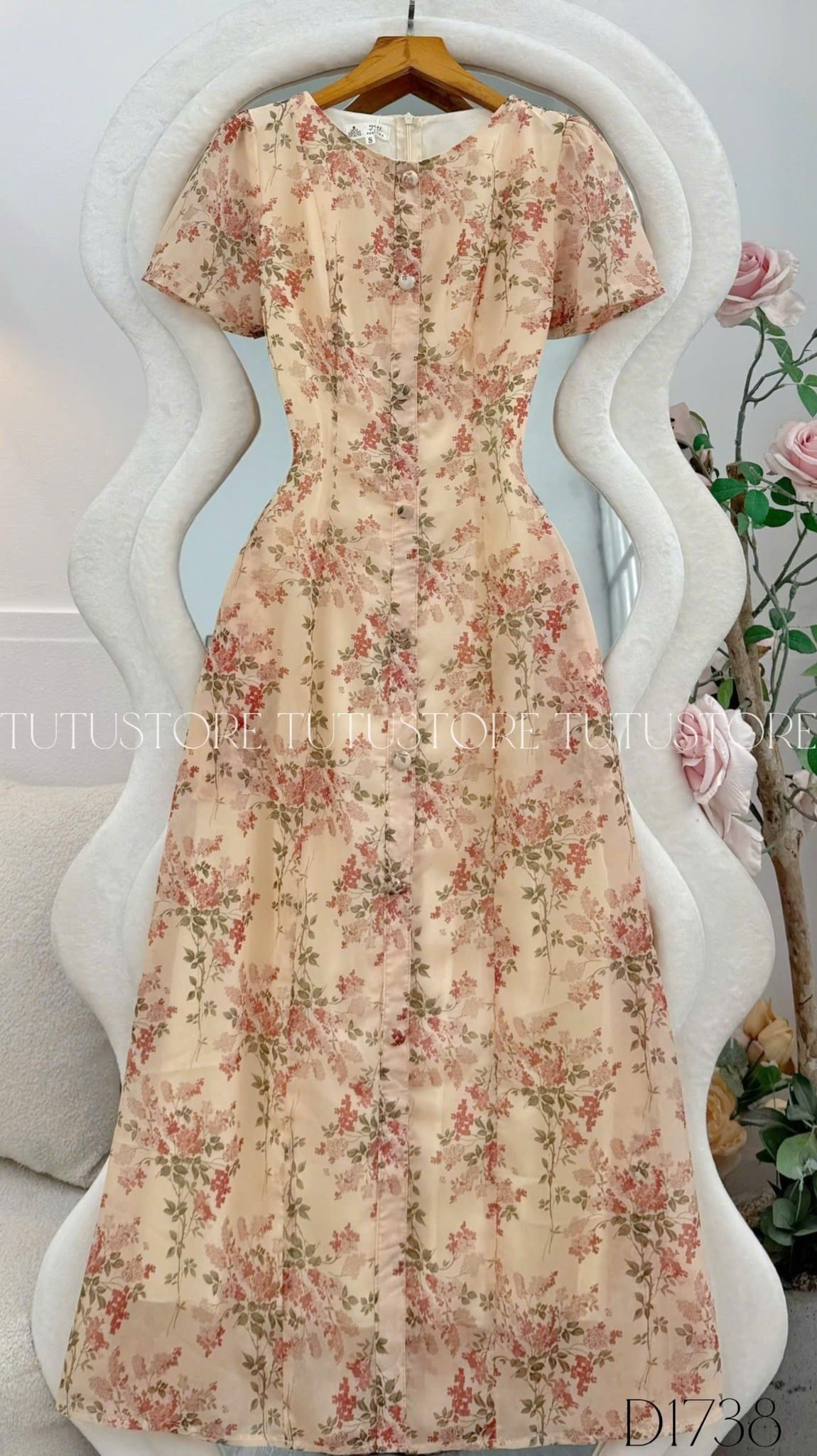Đầm Thiết Kế Cổ Thuyền Dáng Xòe Nhẹ Nhàng Xinh Xắn Đi Chơi TuTu Store Mã D1738