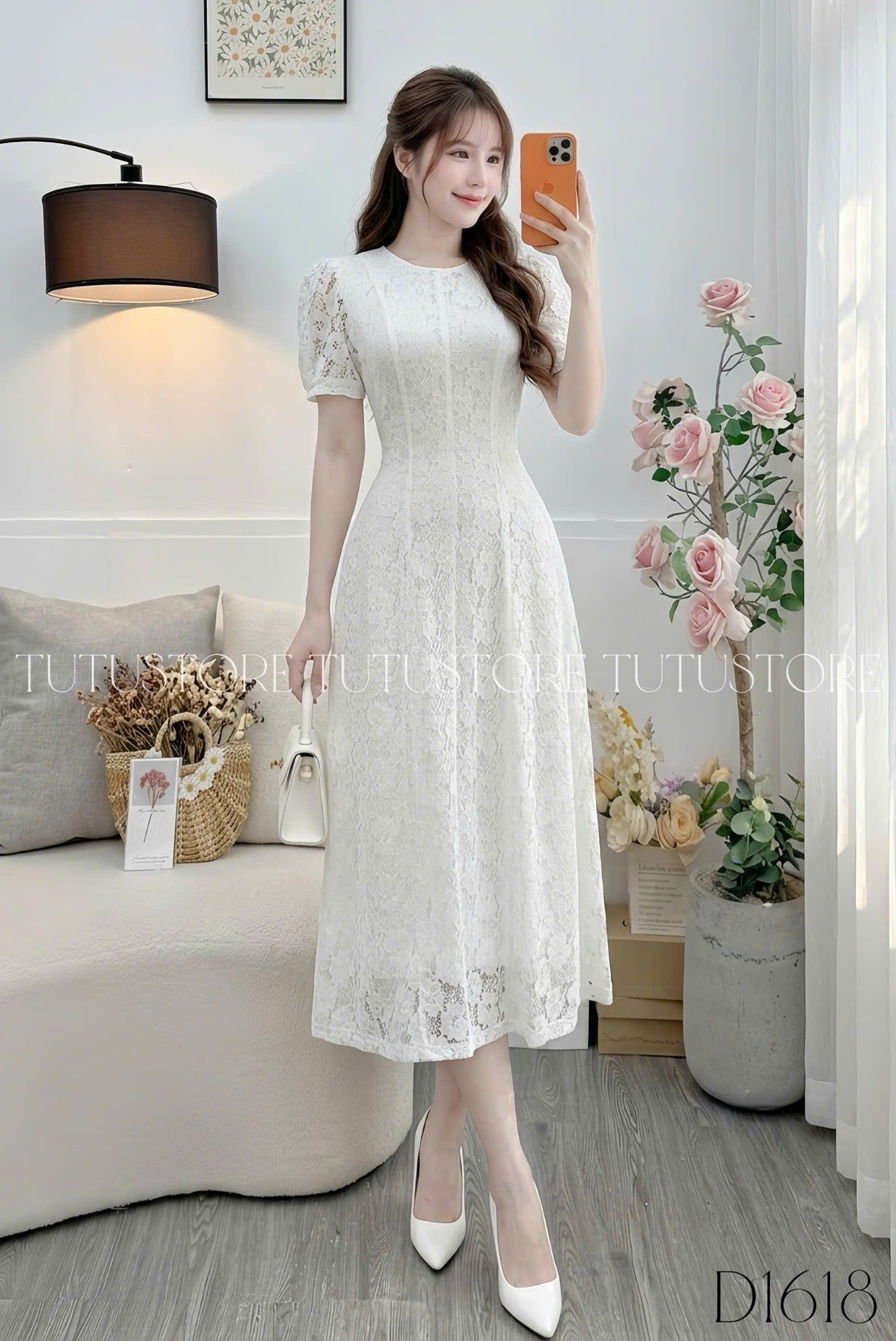 Đầm Thiết Kế Cổ Tròn Dáng Chữ A Đi Tiệc TuTu Store Mã D1618