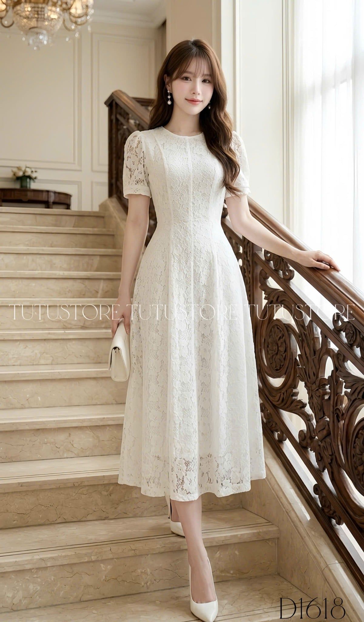 Đầm Thiết Kế Cổ Tròn Dáng Chữ A Đi Tiệc TuTu Store Mã D1618