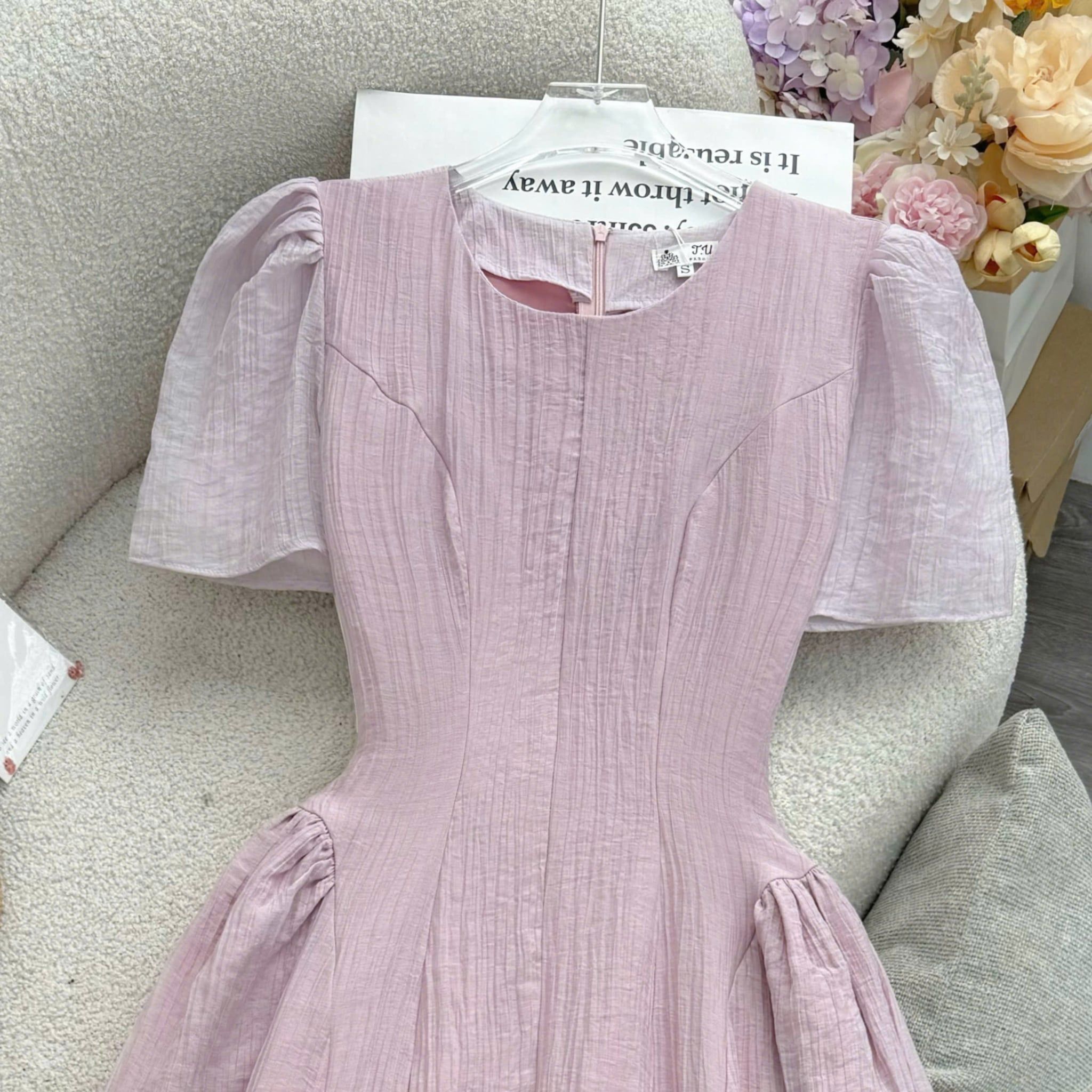 Đầm Thiết Kế Cổ Tròn Dáng Xòe Đầm Đi Tiệc TuTu Store Mã D1942