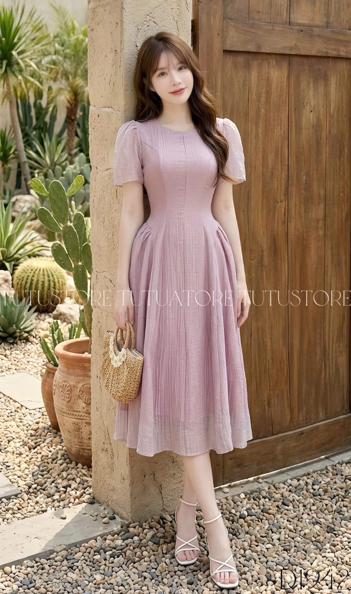 Đầm Thiết Kế Cổ Tròn Dáng Xòe Đầm Đi Tiệc TuTu Store Mã D1942