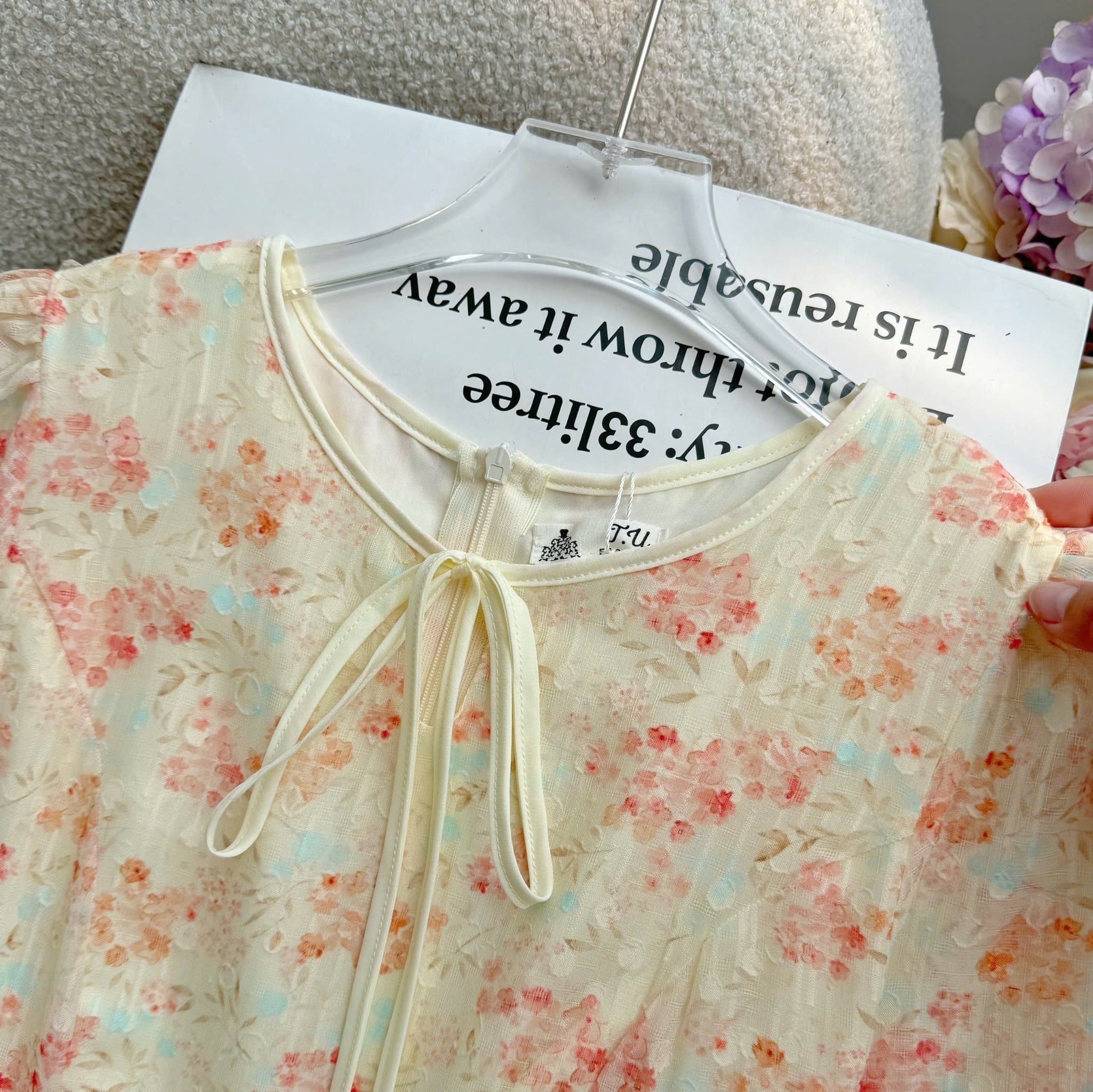 Đầm Thiết Kế Chi Tiết Cổ Tròn Dáng Xòe Đầm Đi Tiệc TuTu Store Mã D1958