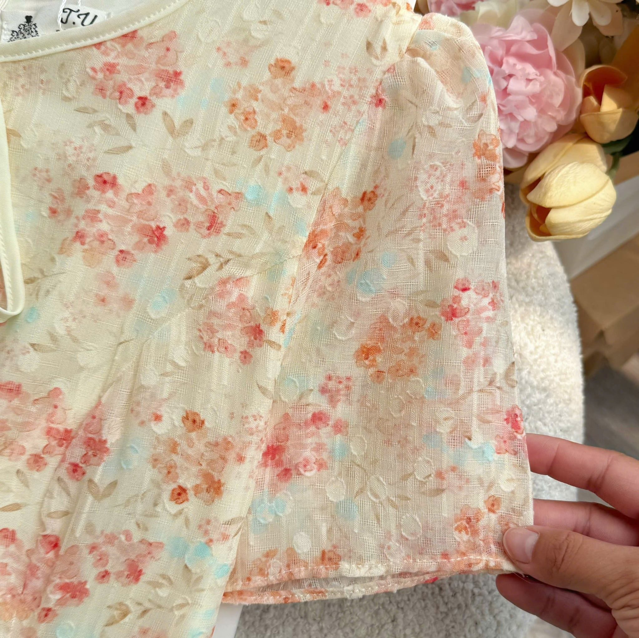 Đầm Thiết Kế Chi Tiết Cổ Tròn Dáng Xòe Đầm Đi Tiệc TuTu Store Mã D1958