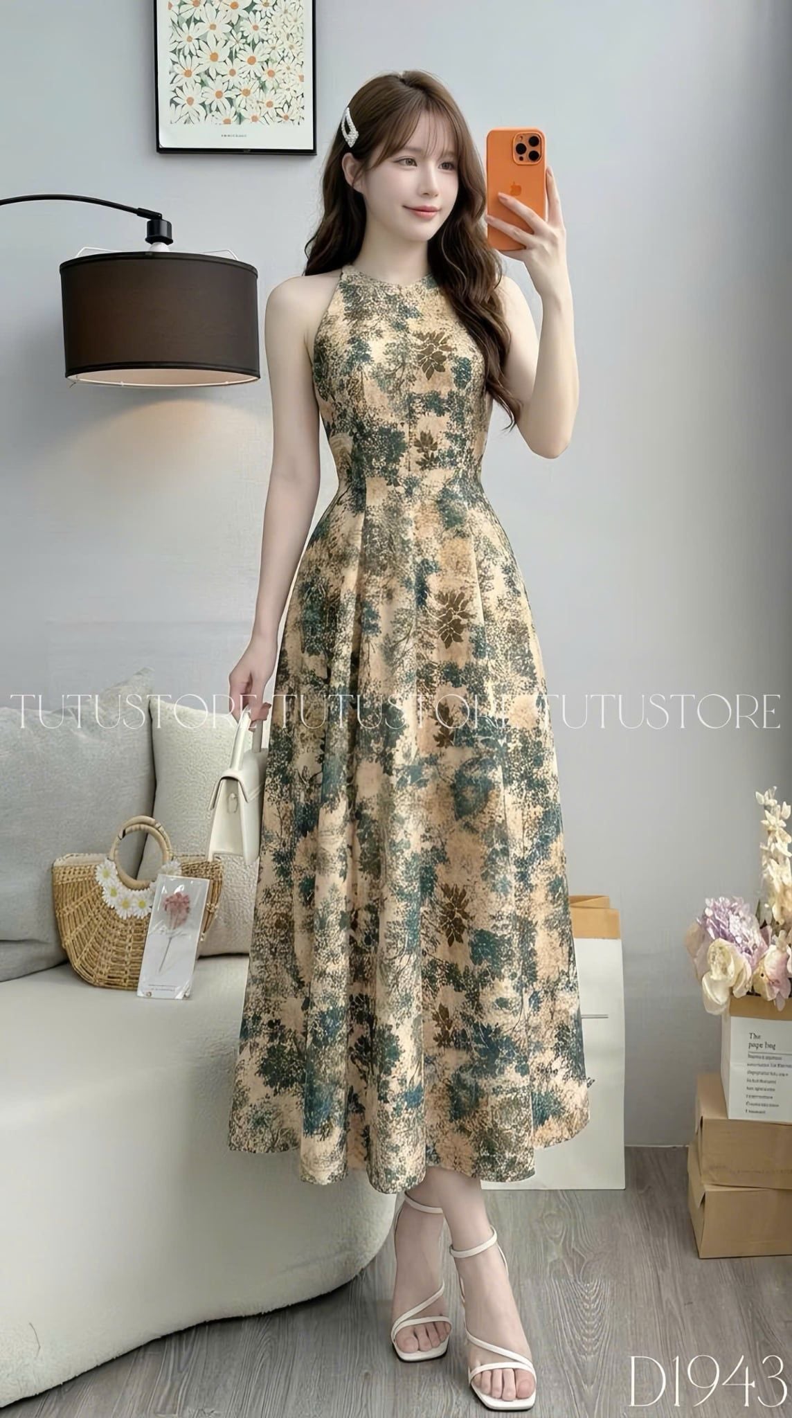 Đầm Thiết Kế Cổ Yếm Dáng Dài Đầm Đi Tiệc TuTu Store Mã D1943