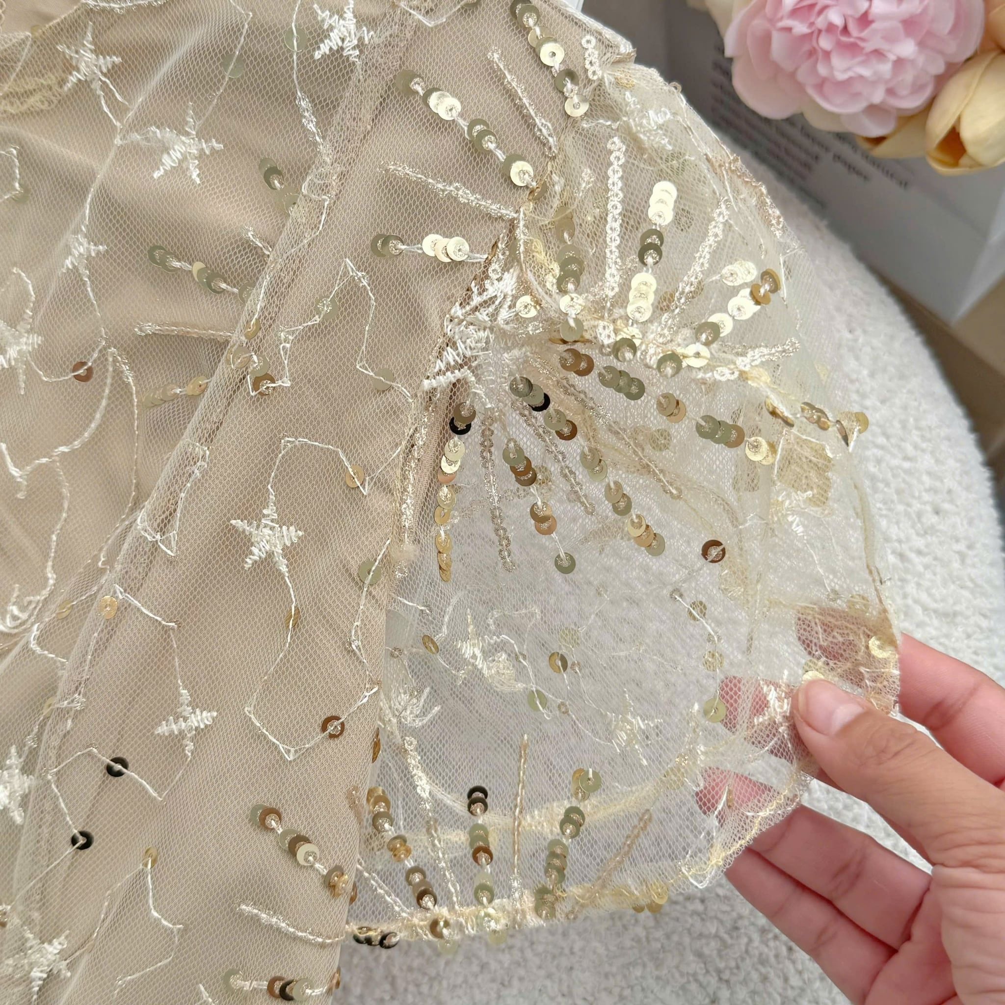 Đầm Thiết Kế Cổ Tròn Đính Kim Sa Dáng Xòe Đầm Đi Tiệc TuTu Store Mã D1928