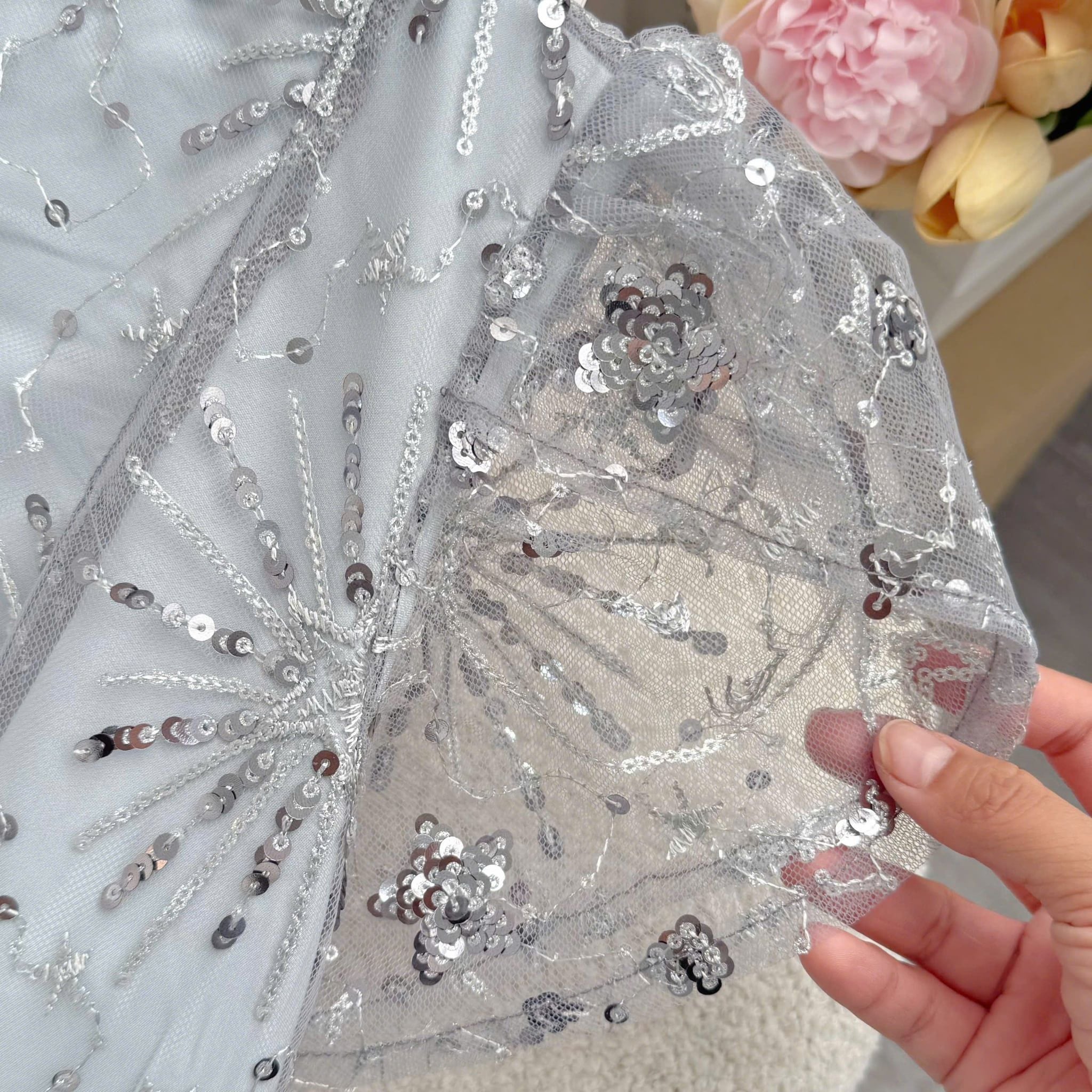 Đầm Thiết Kế Cổ Tròn Đính Kim Sa Dáng Xòe Đầm Đi Tiệc TuTu Store Mã D1928