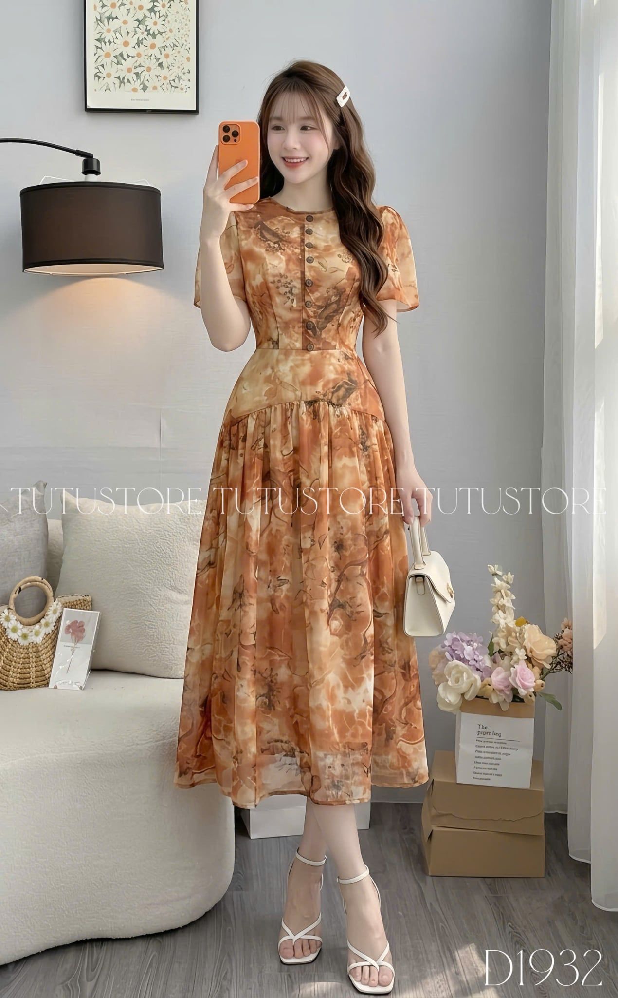 Đầm Thiết Kế Cổ Tròn Dáng Xòe Đầm Đi Tiệc TuTu Store Mã D1932